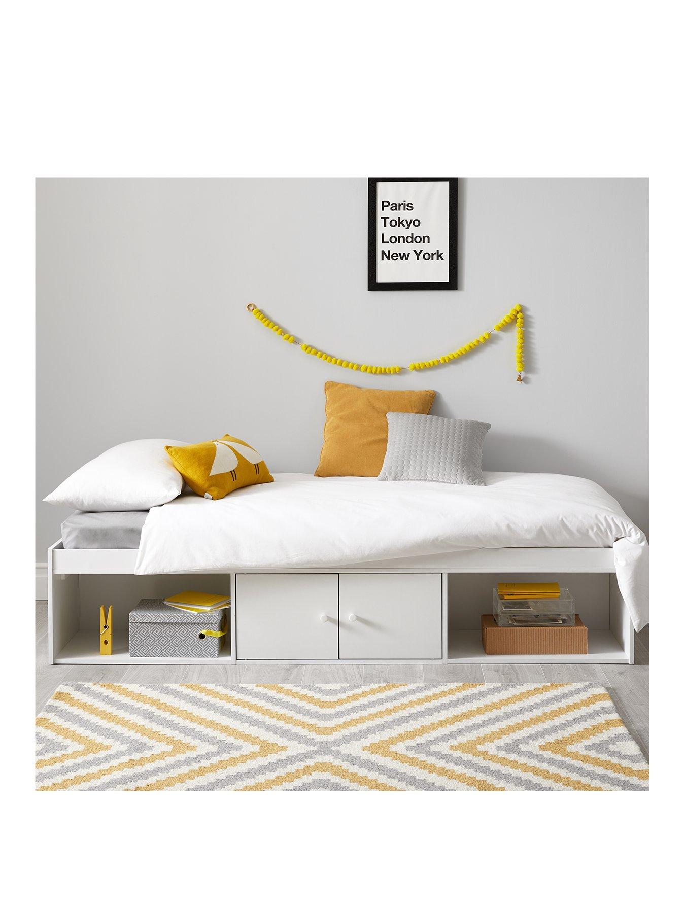 Image 1 of 4 of The Very Collection Alpha Cabin Bed with Storage and Mattress Options (Buy and SAVE!) - White