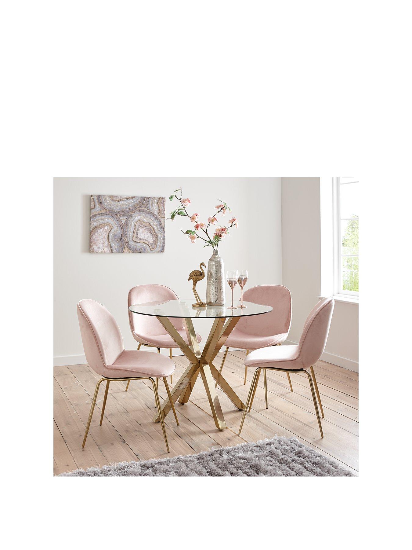 Pink table and chairs sale