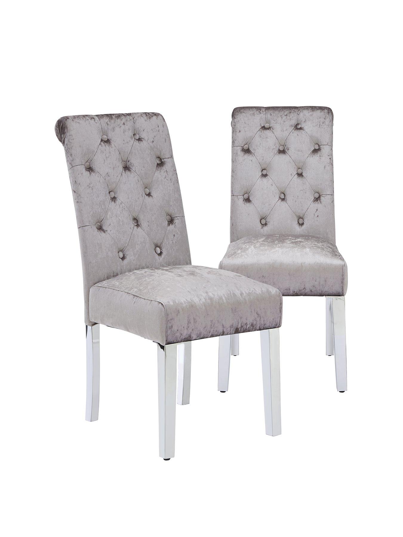 Silver discount velvet armchair