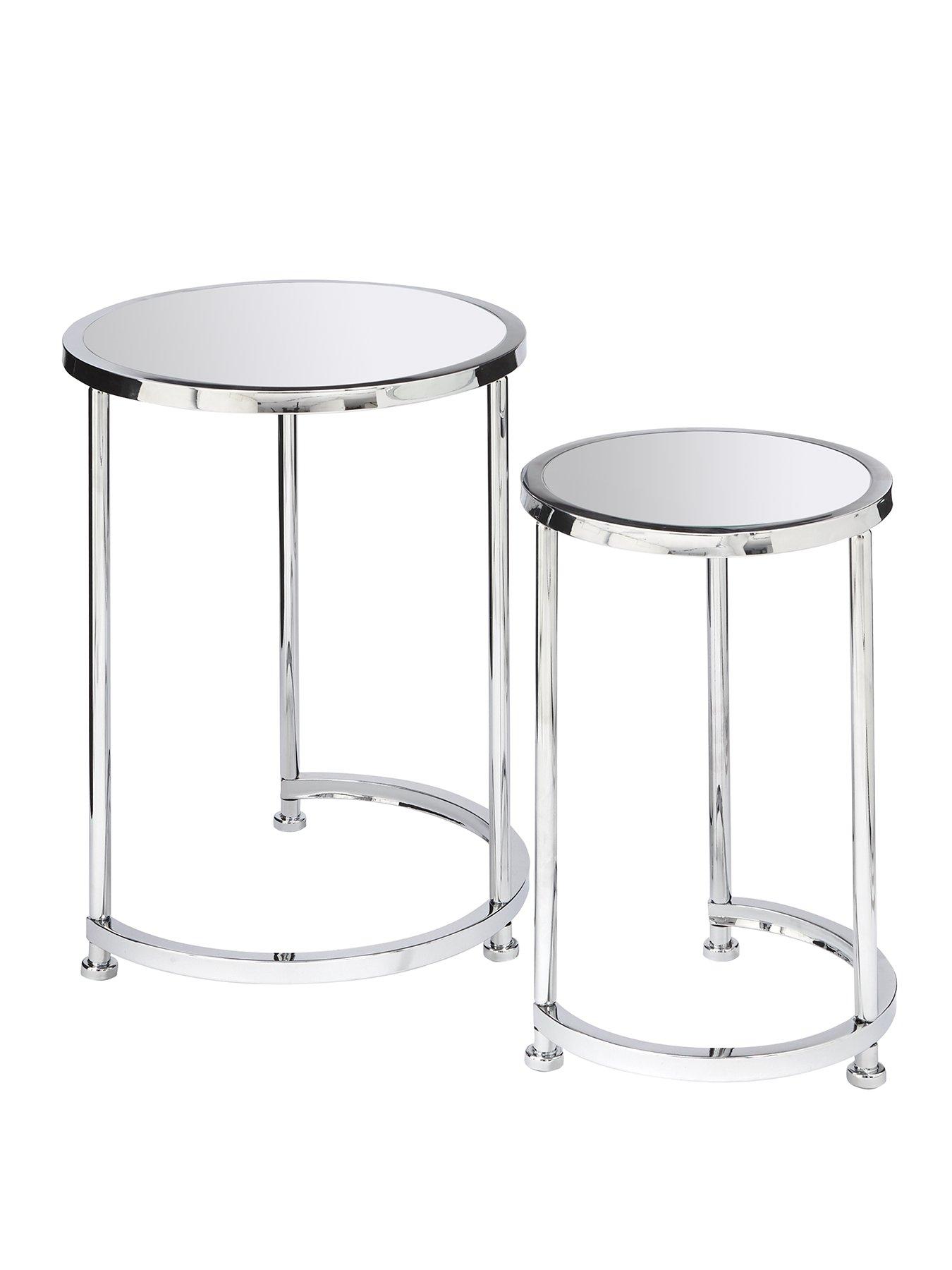 Image 3 of 5 of Very Home Aruba Mirrored Nest of Lamp Tables