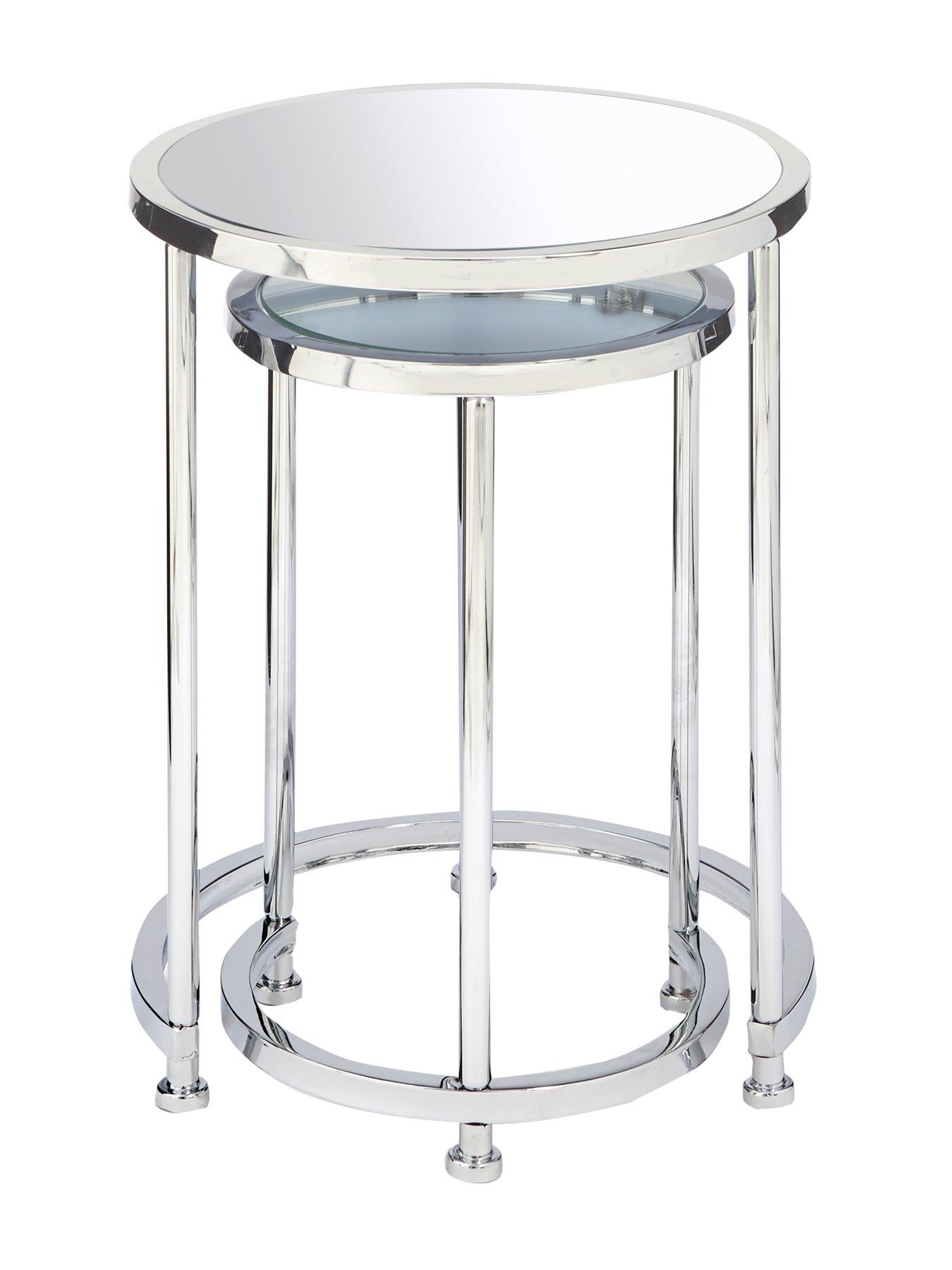 Image 4 of 5 of Very Home Aruba Mirrored Nest of Lamp Tables