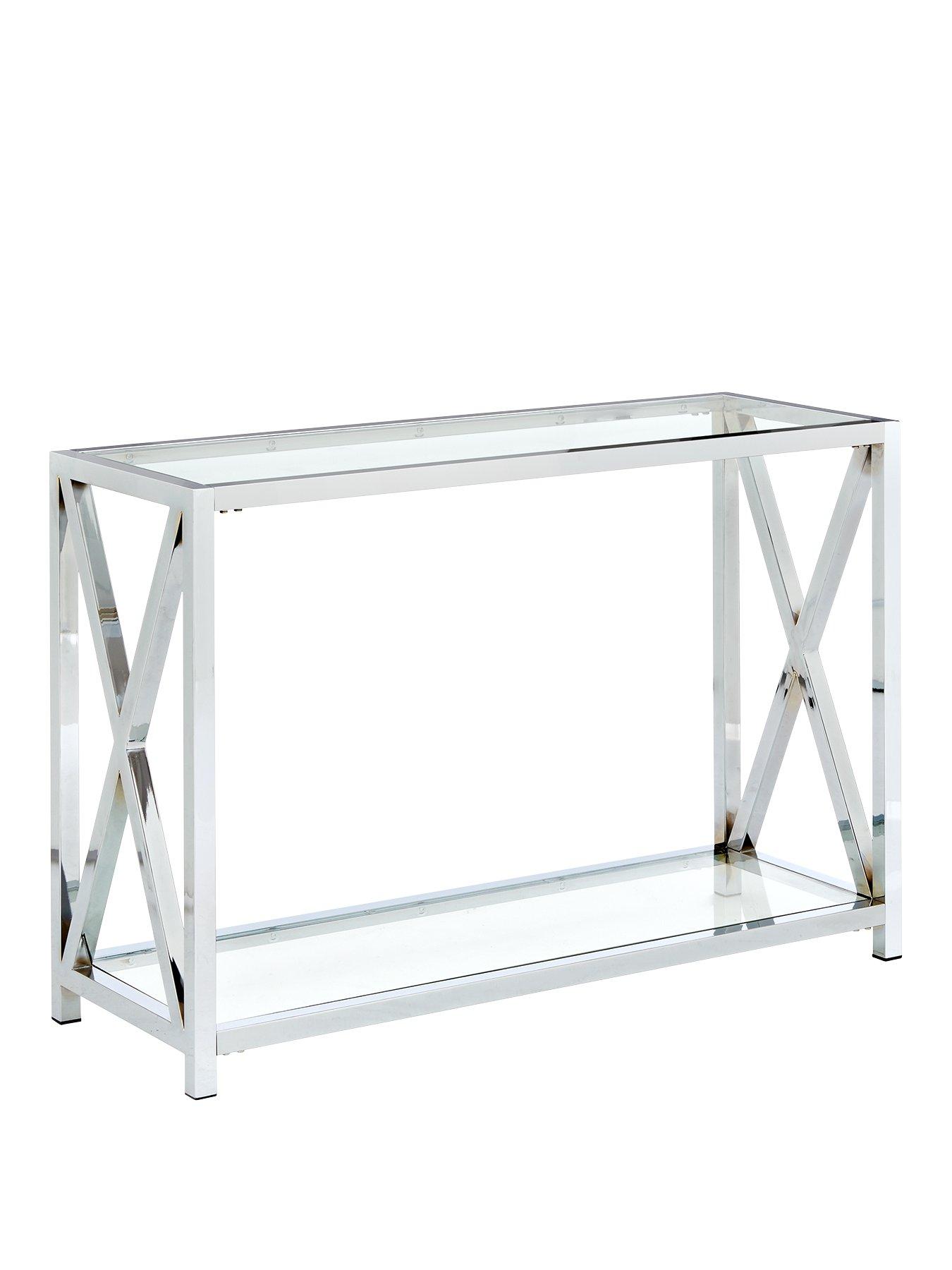 very-home-christie-glass-and-chrome-console-tablestillFront