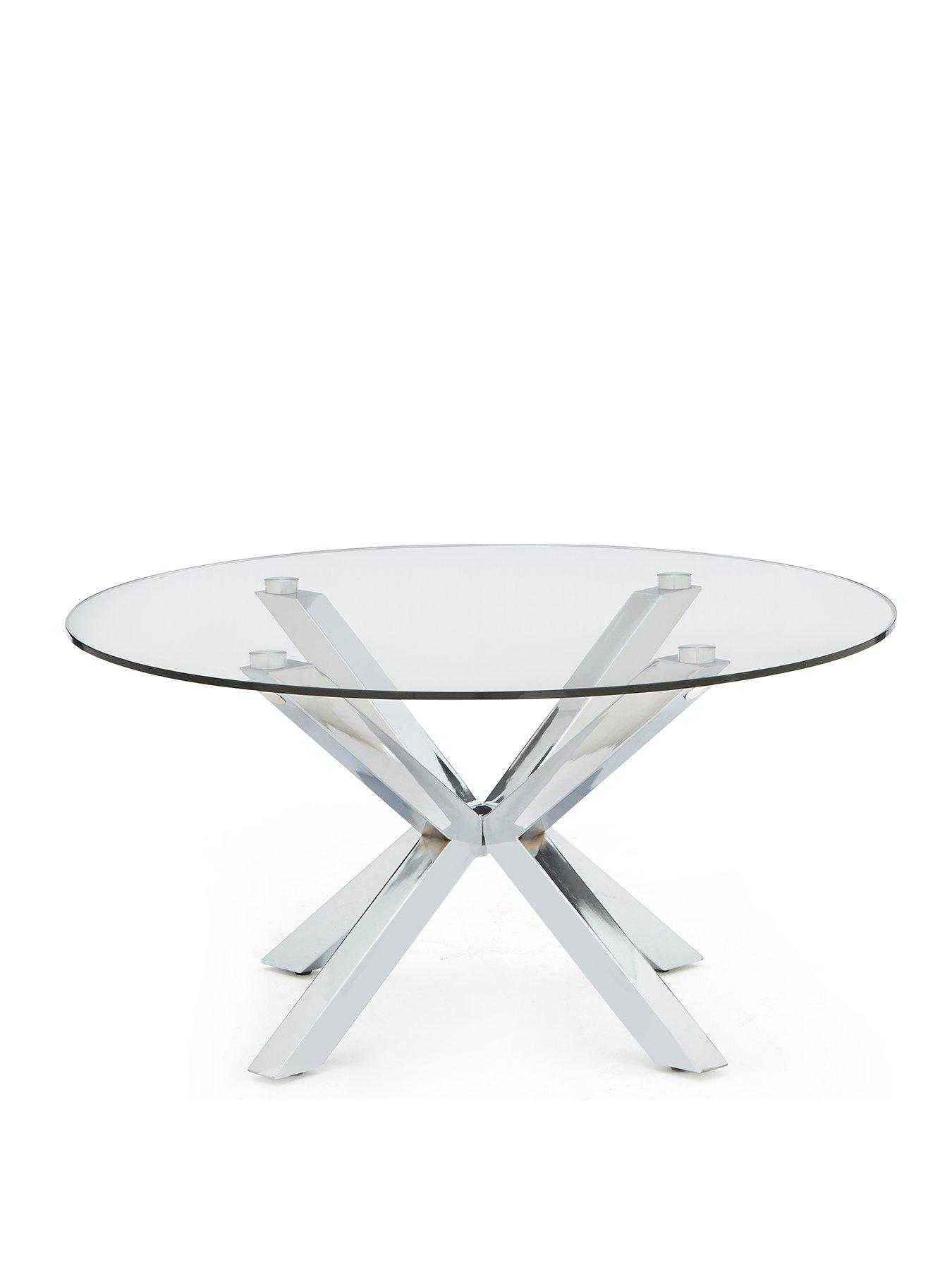Image 2 of 5 of The Very Collection Chopstick Glass and Chrome Coffee Table
