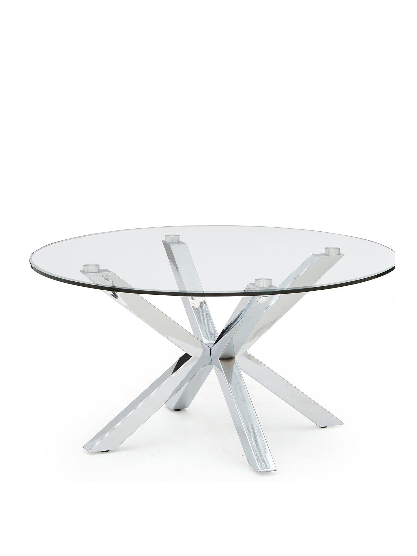 Image 3 of 5 of The Very Collection Chopstick Glass and Chrome Coffee Table