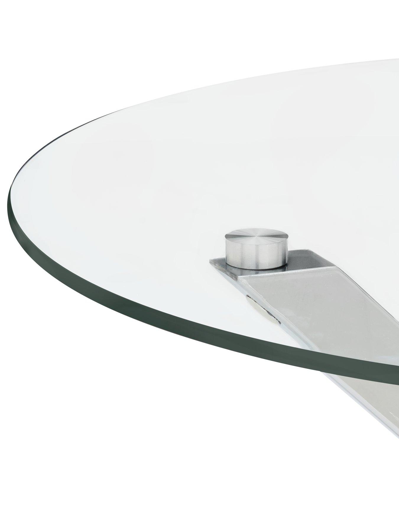 Image 4 of 5 of The Very Collection Chopstick Glass and Chrome Coffee Table