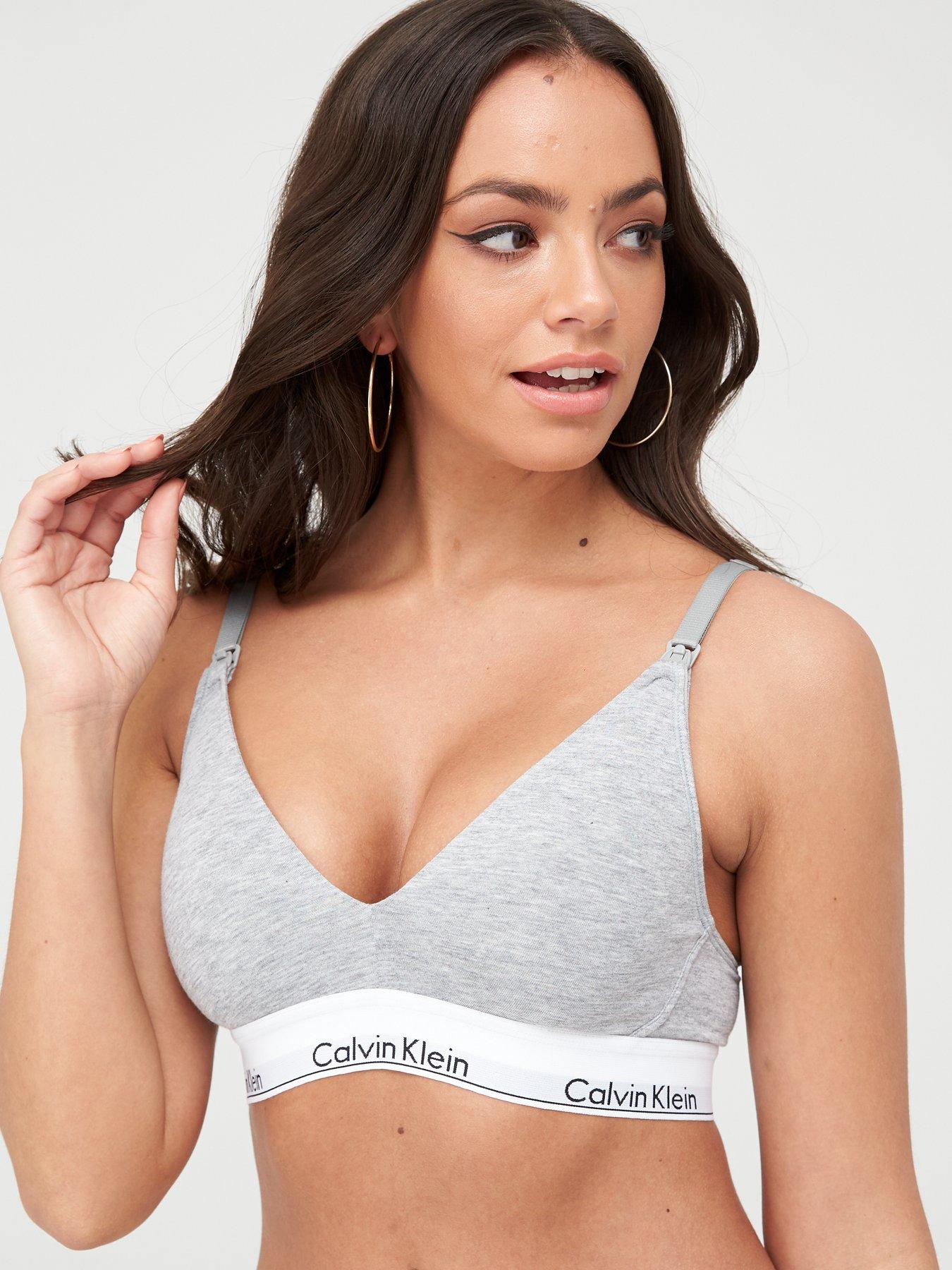 Image of Calvin Klein Modern Cotton Maternity Bra - Grey