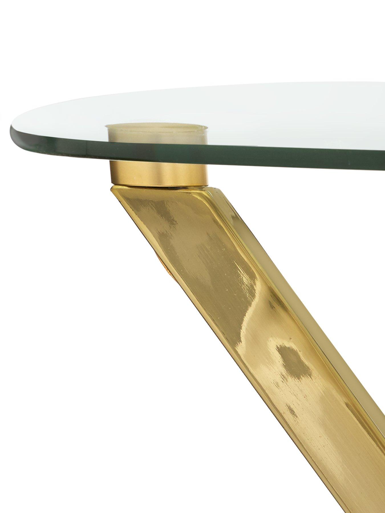 Image 5 of 5 of The Very Collection Chopstick Glass and Brass Lamp Table