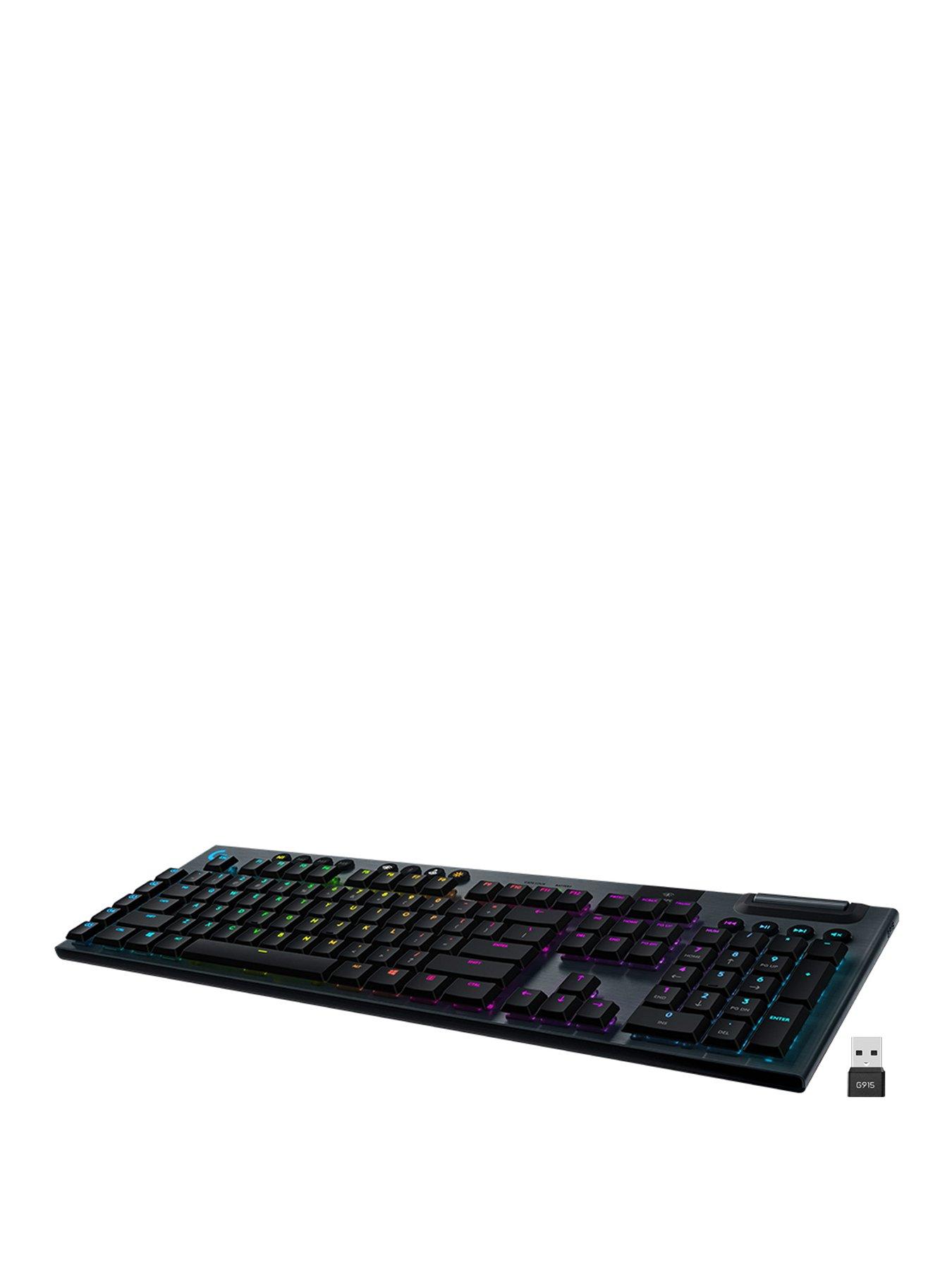 Image 1 of 7 of LogitechG G915 LIGHTSPEED Wireless RGB Mechanical Gaming Keyboard - GL Tactile - N/A - UK - 2.4GHZ/BT - N/A - INTNL - TACTILE SWITCH