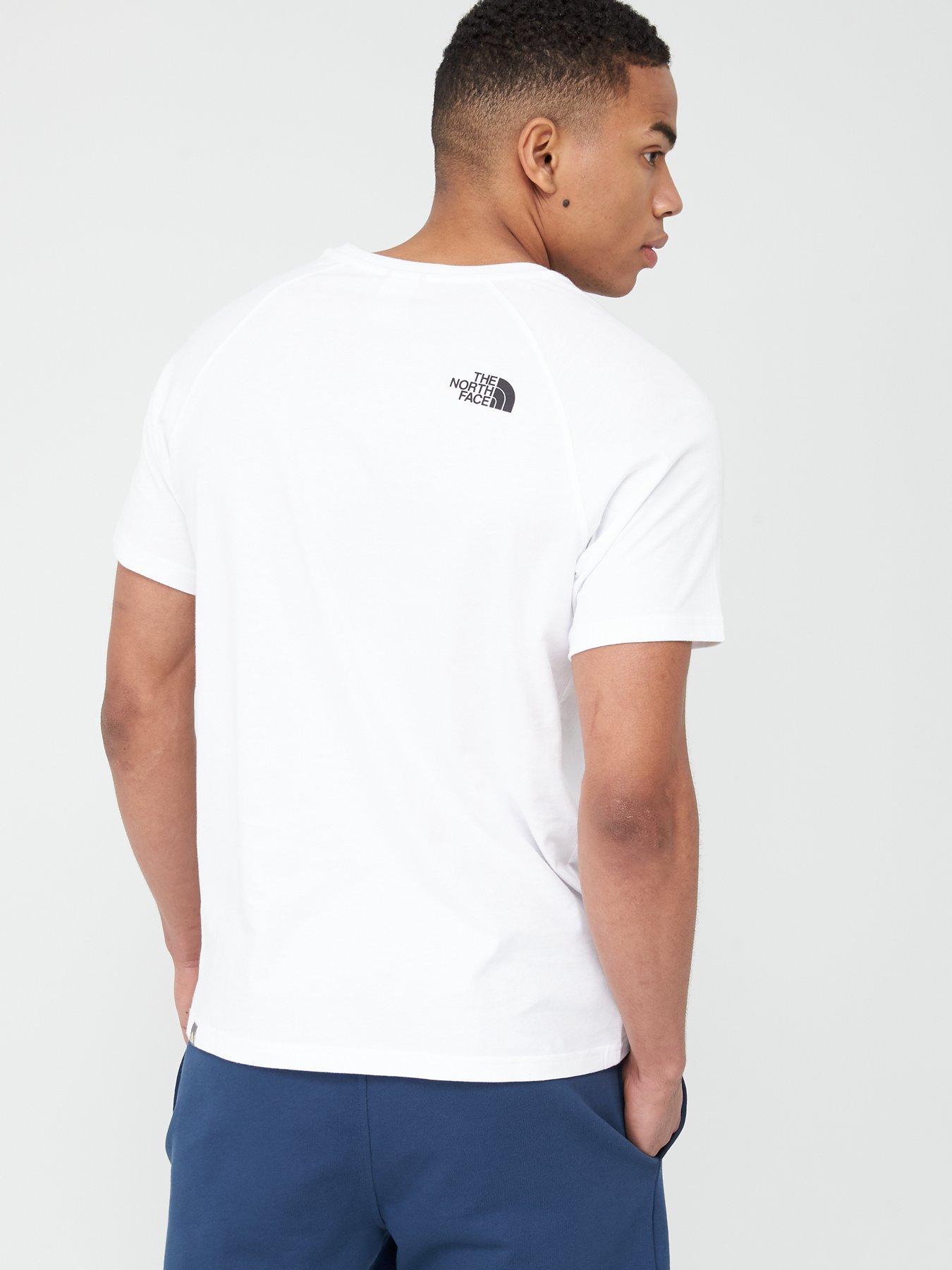 Mens white north sale face t shirt