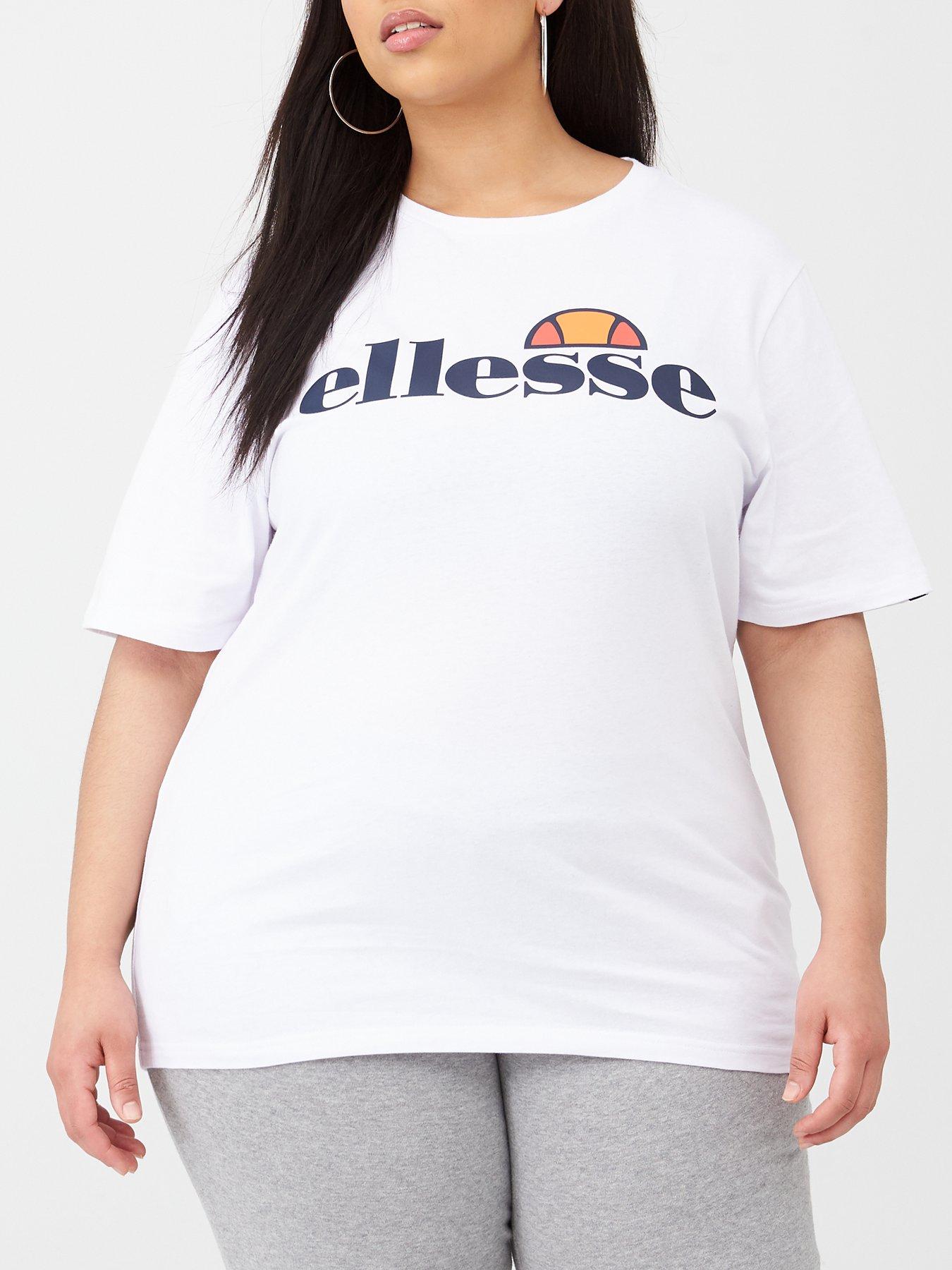Image 1 of 4 of Ellesse Womens Plus Size Albany Tee - White