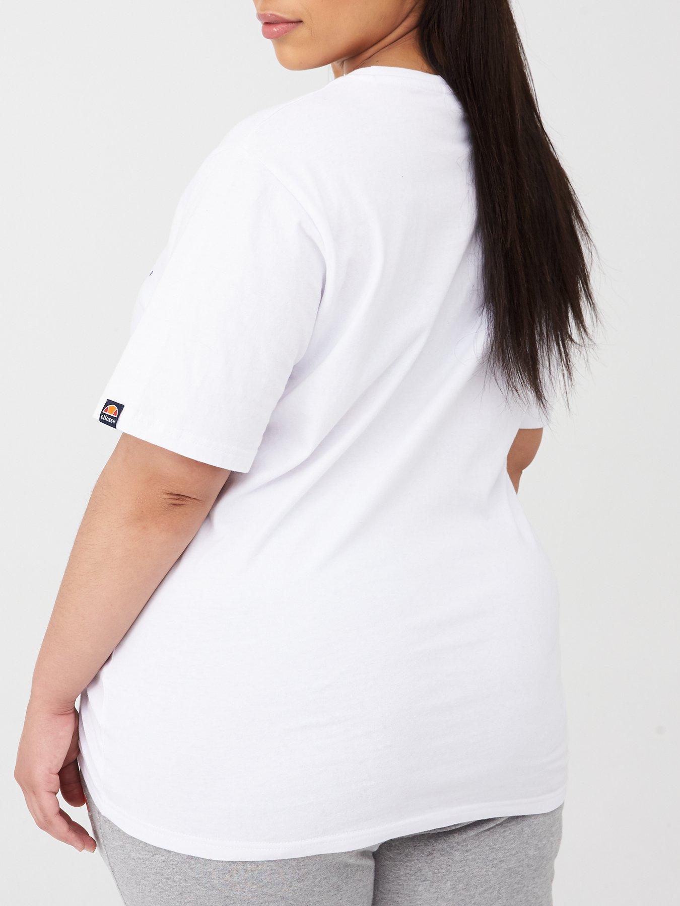 Image 2 of 4 of Ellesse Womens Plus Size Albany Tee - White