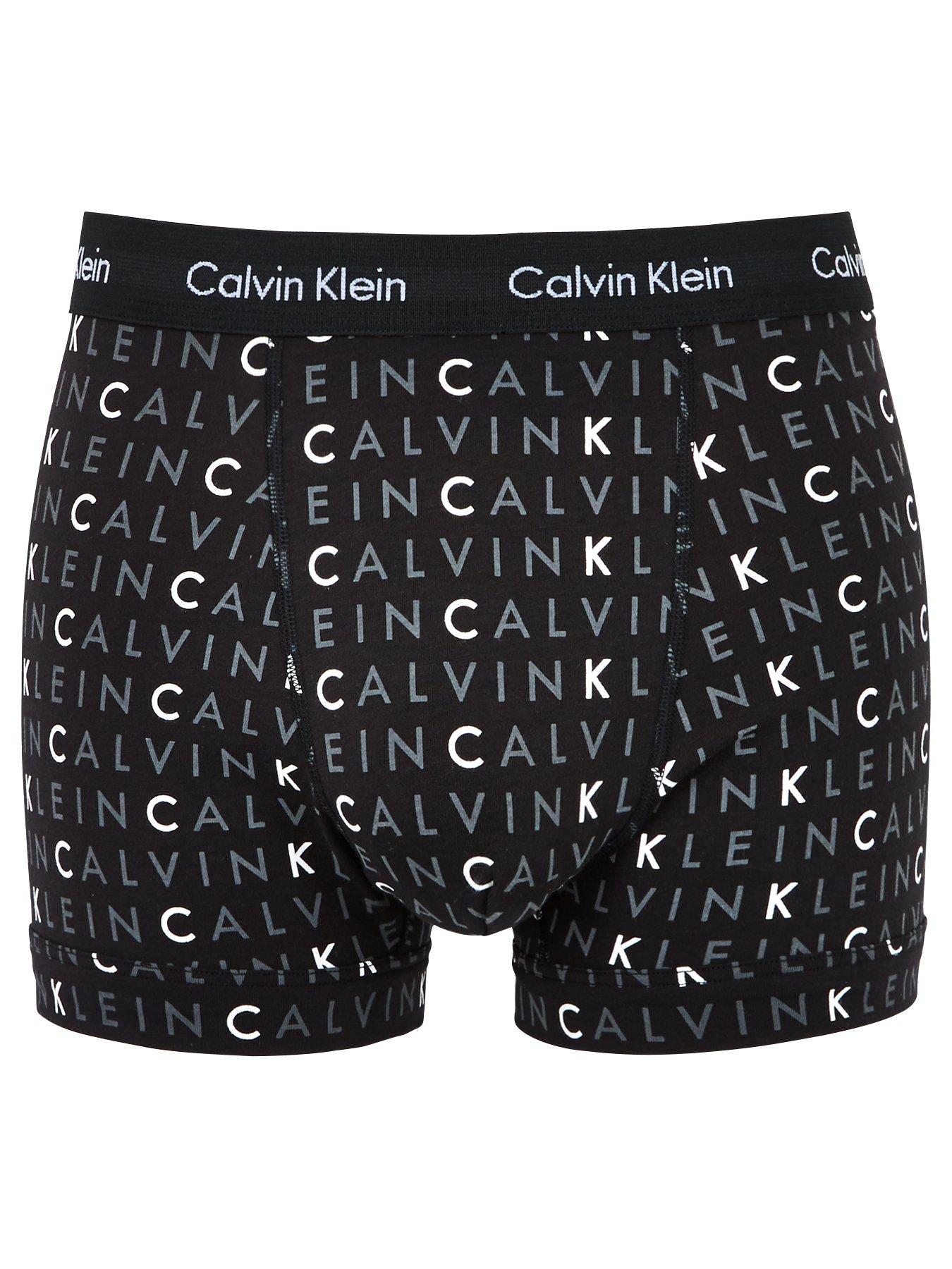 Image 2 of 3 of Calvin Klein 3 Pack Trunks - Plain/Print
