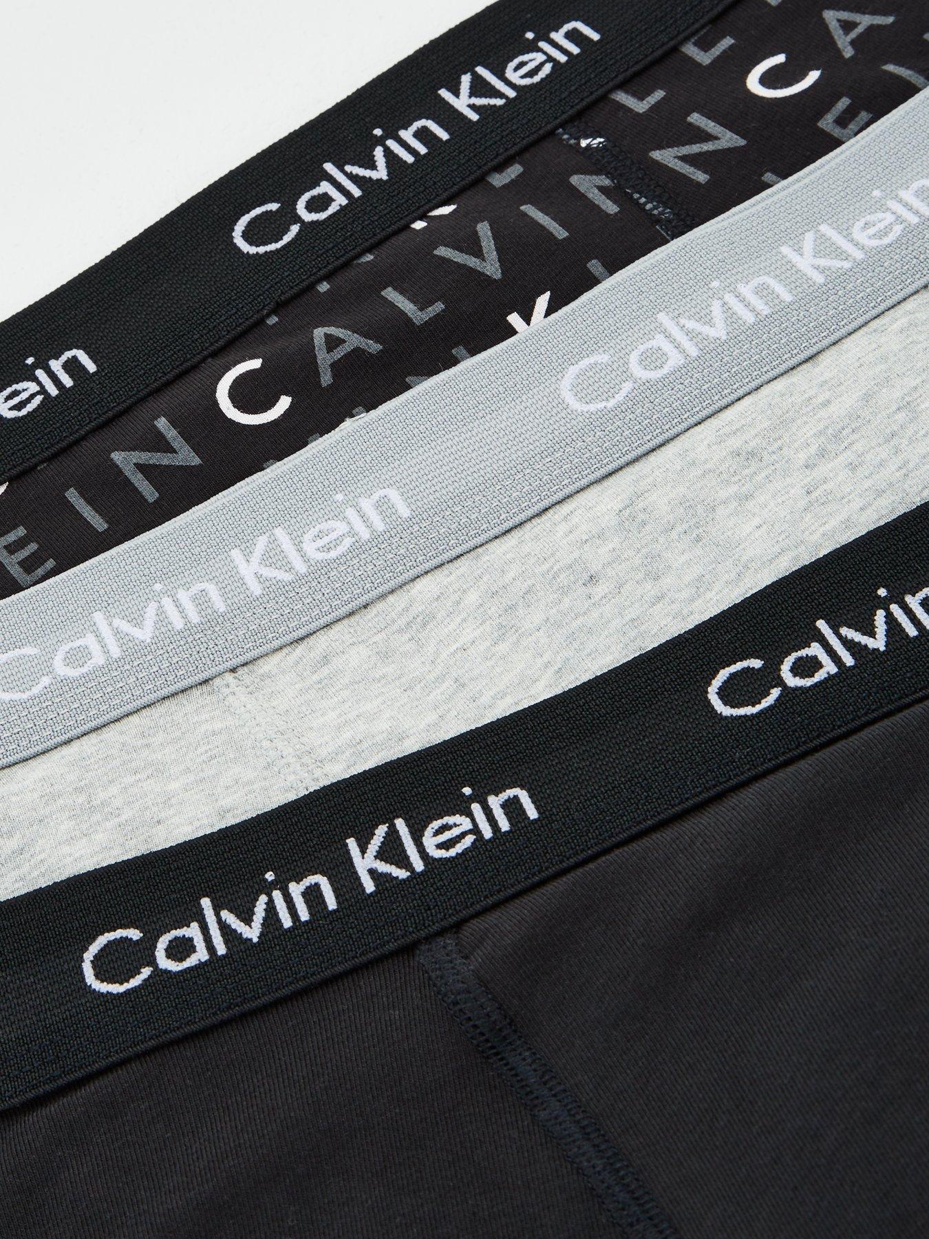 Image 3 of 3 of Calvin Klein 3 Pack Trunks - Plain/Print