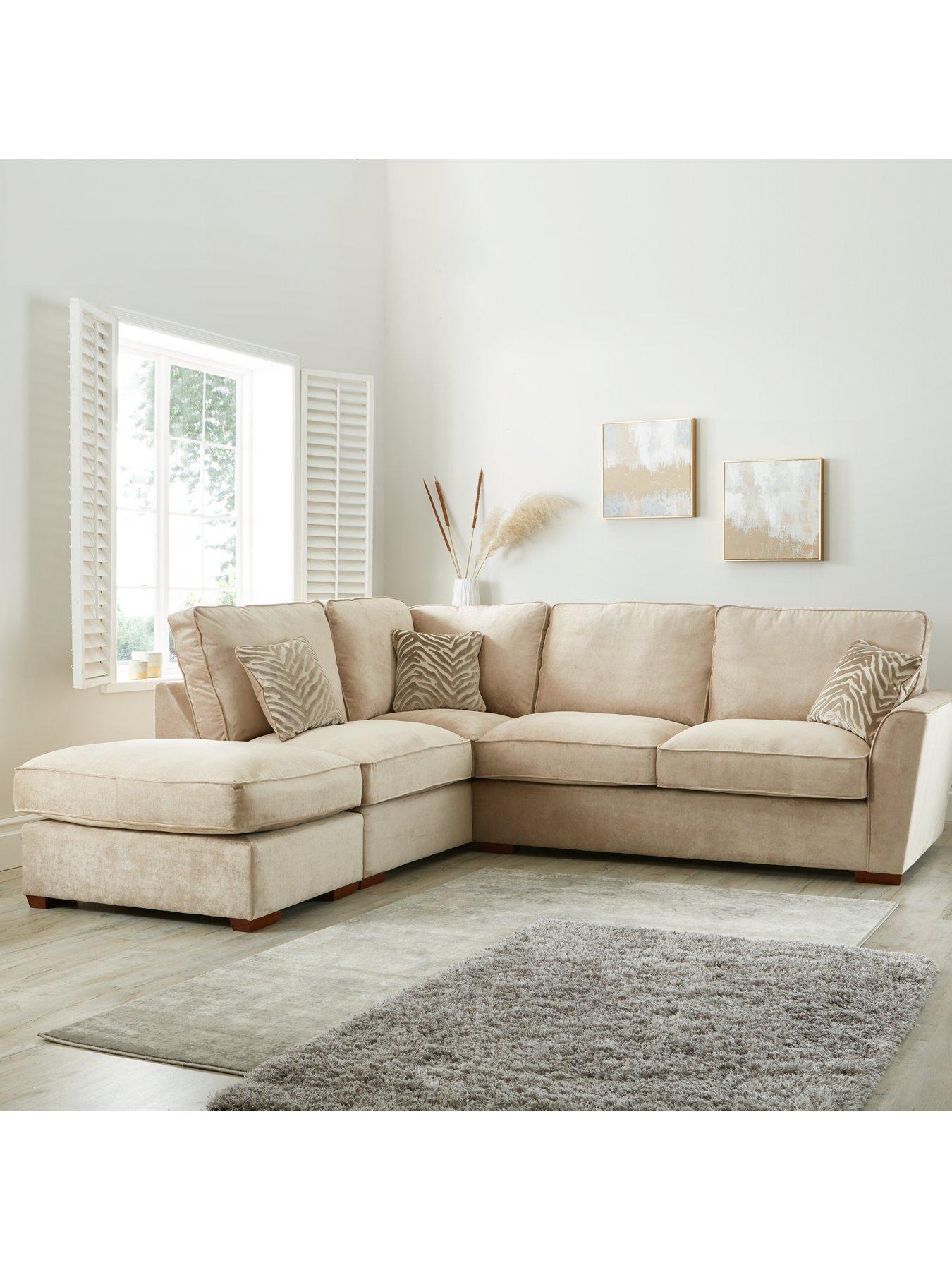 Image 1 of 5 of Very Home Kingston L/H Corner Chaise with Footstool&nbsp;- Made to Order in the UK