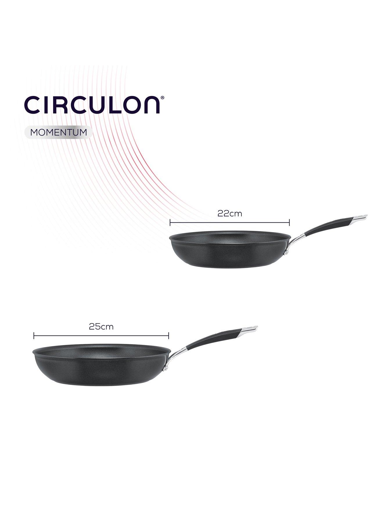 Image 2 of 8 of Circulon Hard Anodised Frying Pan Twin Pack