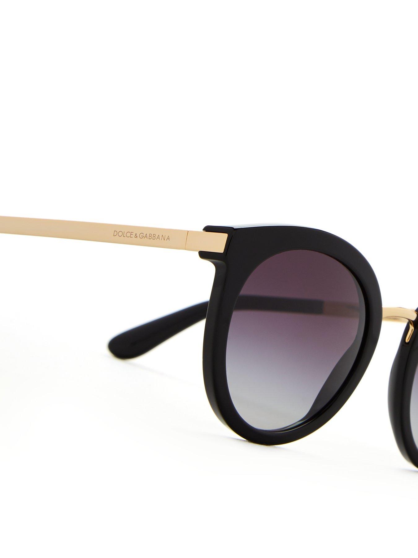 Image 2 of 4 of Dolce & Gabbana Round Sunglasses - Black