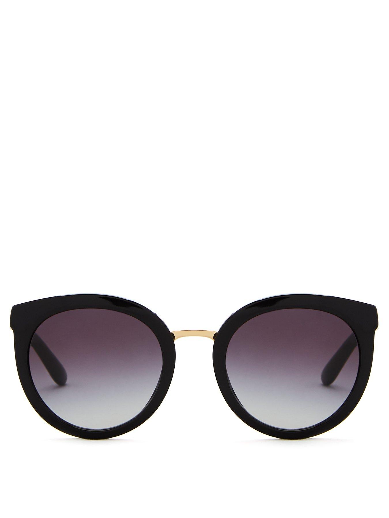Image 3 of 4 of Dolce & Gabbana Round Sunglasses - Black