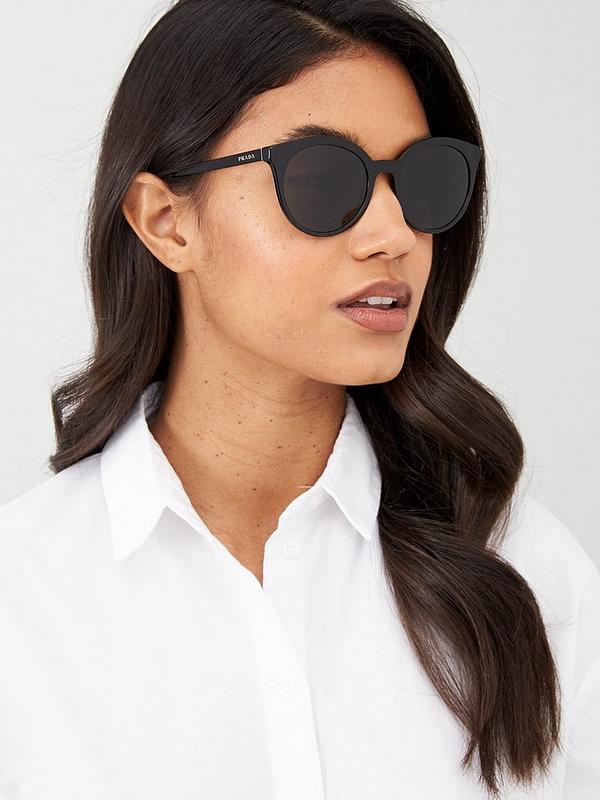 Prada Round Sunglasses - Black | Very Ireland