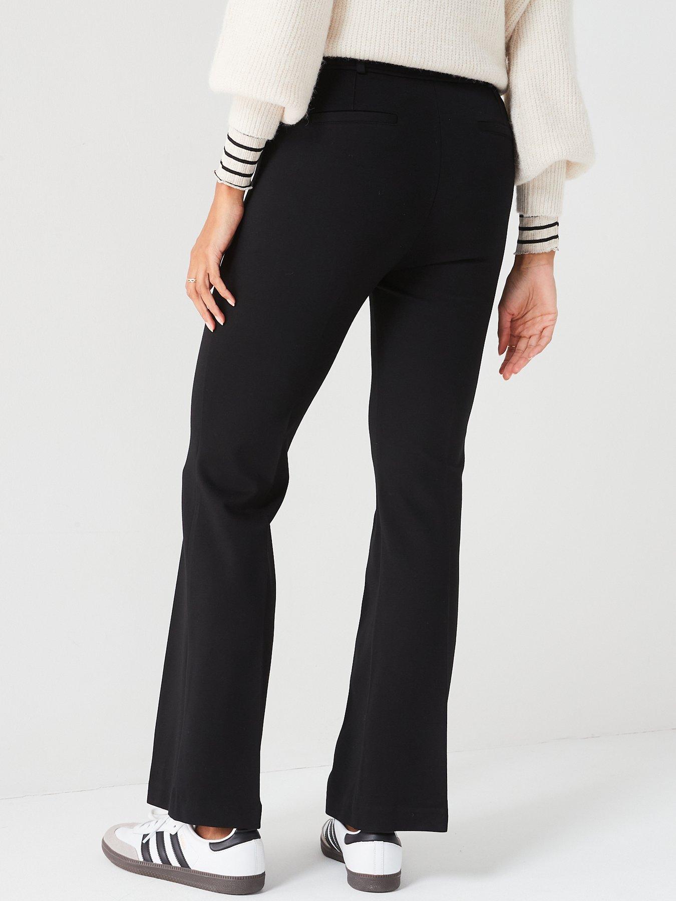 the-very-collection-ponte-bootcut-trousers-blackstillFront