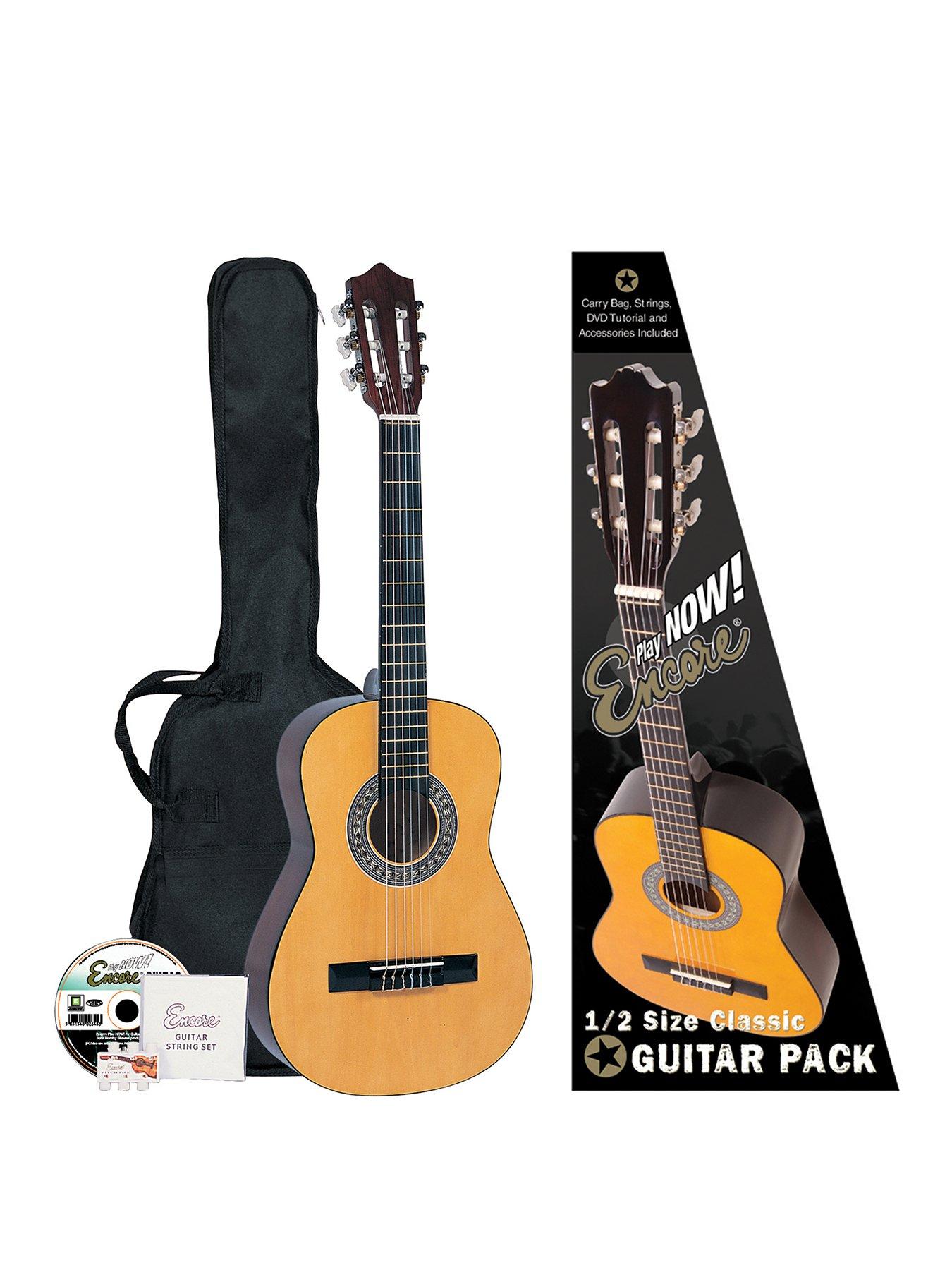 Image 1 of 5 of Encore 1/2 Size Classical Guitar Pack - Natural