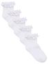 everyday-girls-5-pack-multi-occasion-ruffle-frill-socks-whitefront