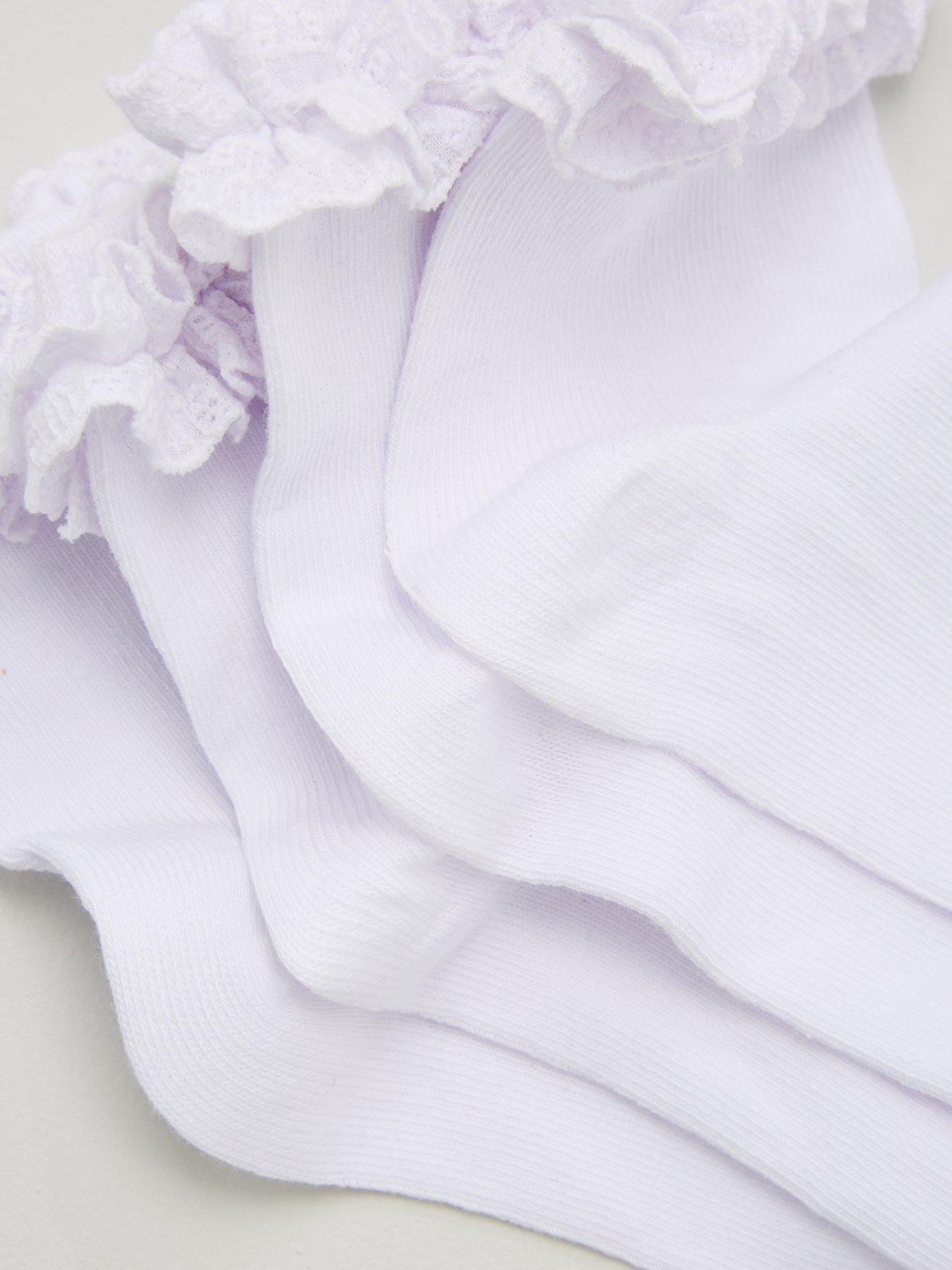 everyday-girls-5-pack-multi-occasion-ruffle-frill-socks-whitedetail