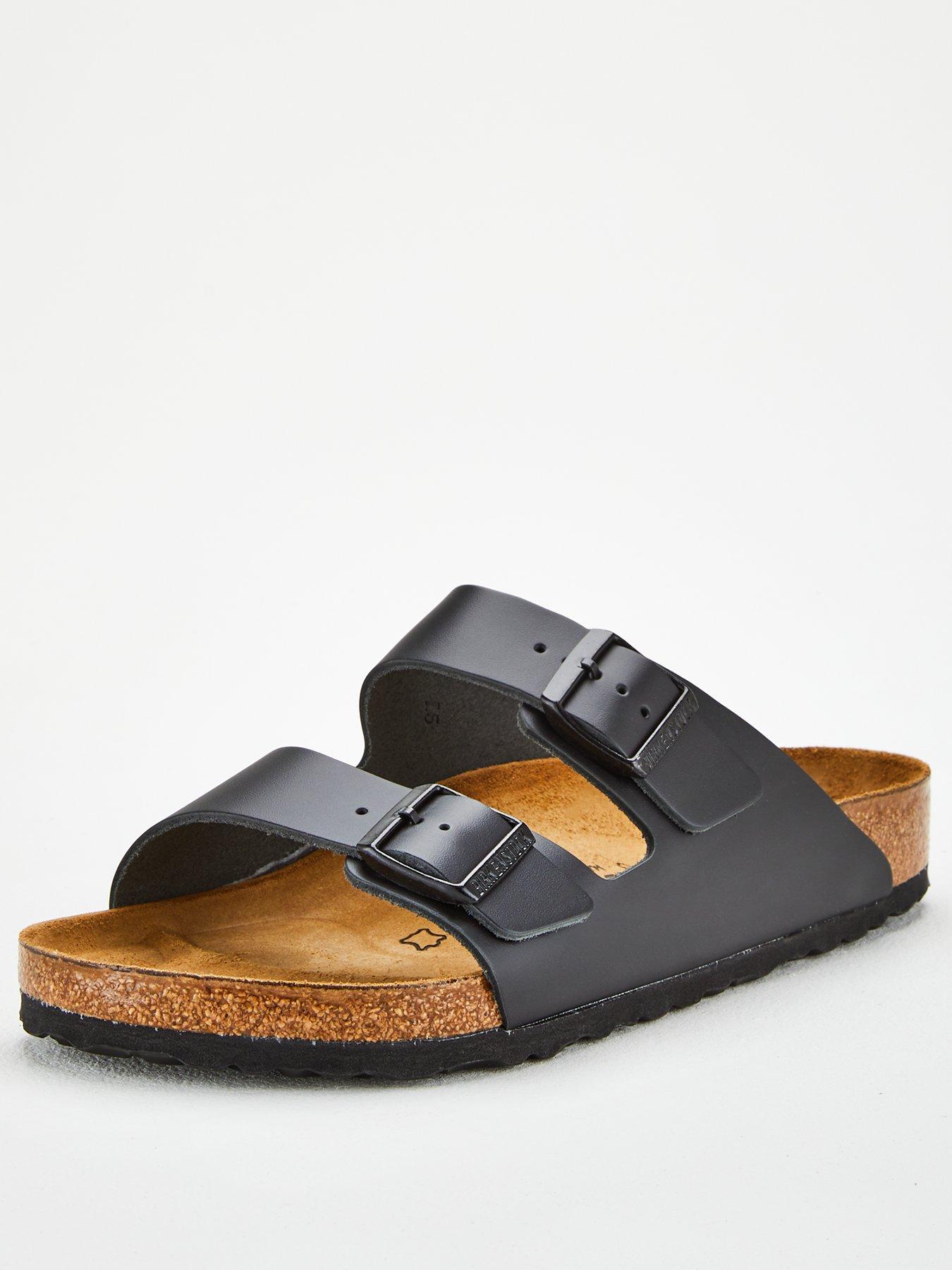 undefined Birkenstock Men's Arizona Smooth Leather Sandal - Black
