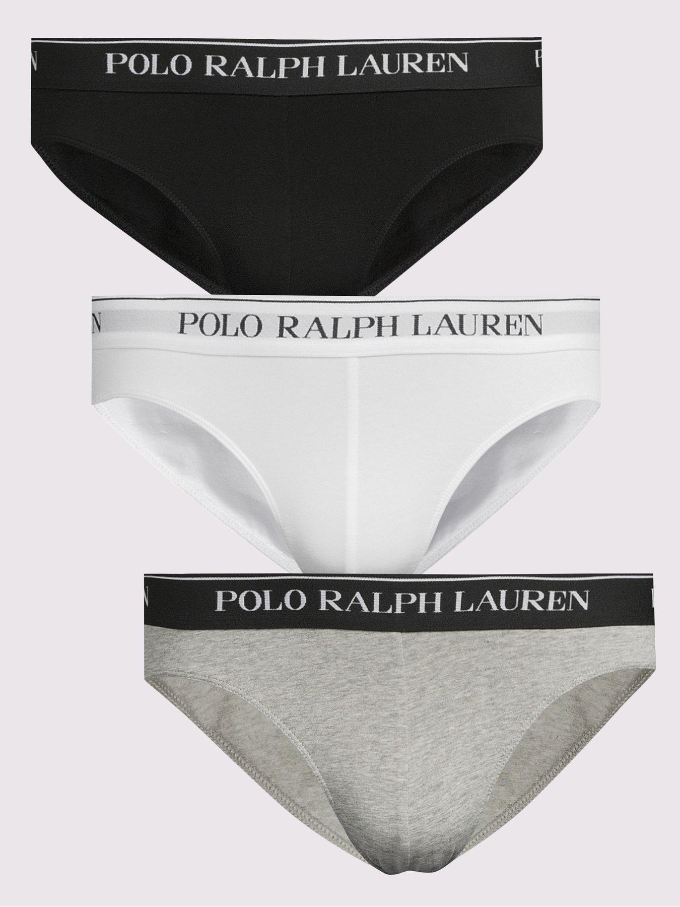 Image of Polo Ralph Lauren 3 Pack Briefs - Black/White/Grey