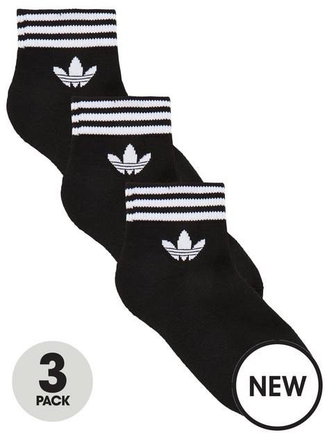 adidas-originals-kids-trefoil-linear-sock-3-pack-black