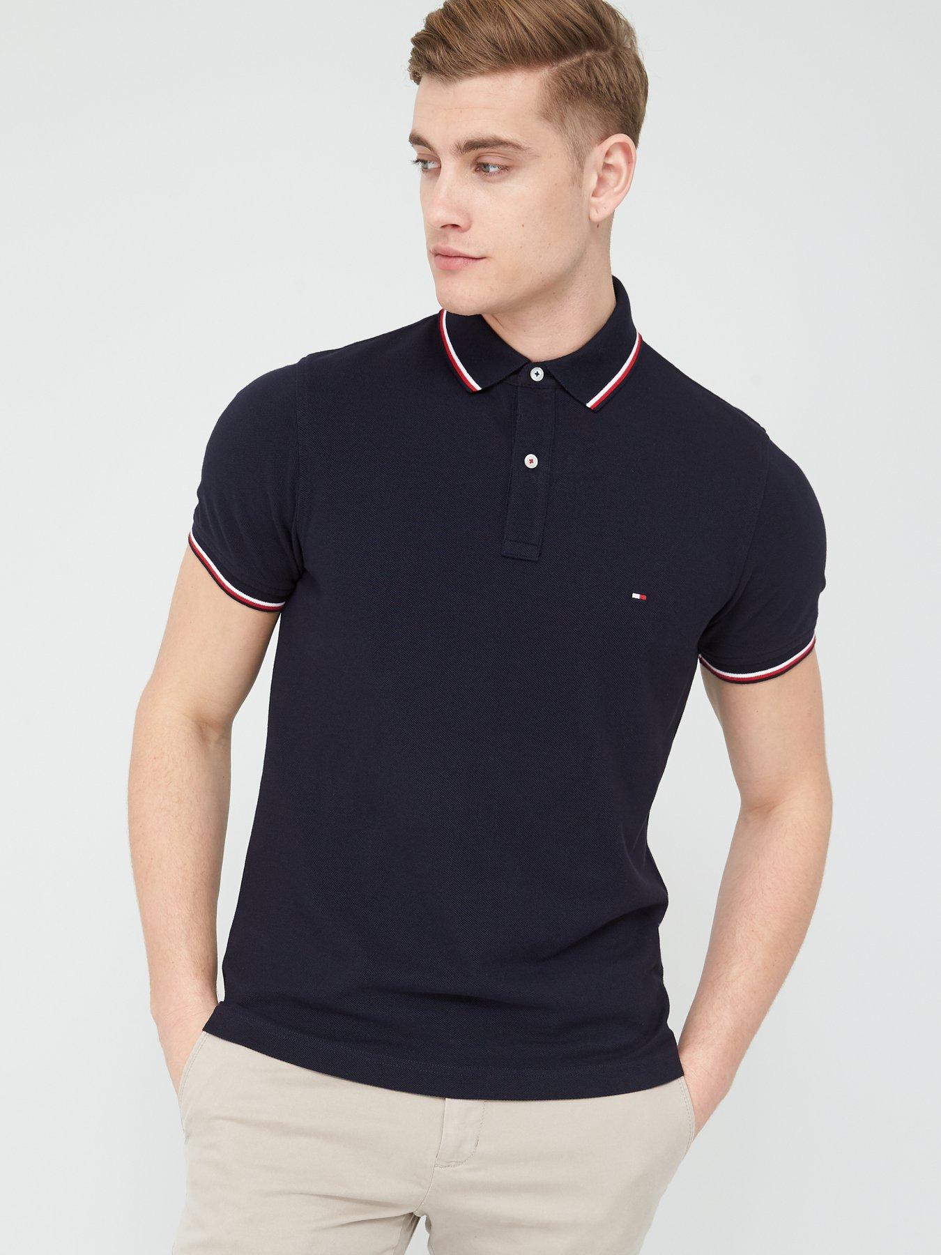 Eléctrico Sobrio táctica Tommy Hilfiger Tipped Slim Fit Polo Shirt - Desert Sky Navy | Very Ireland