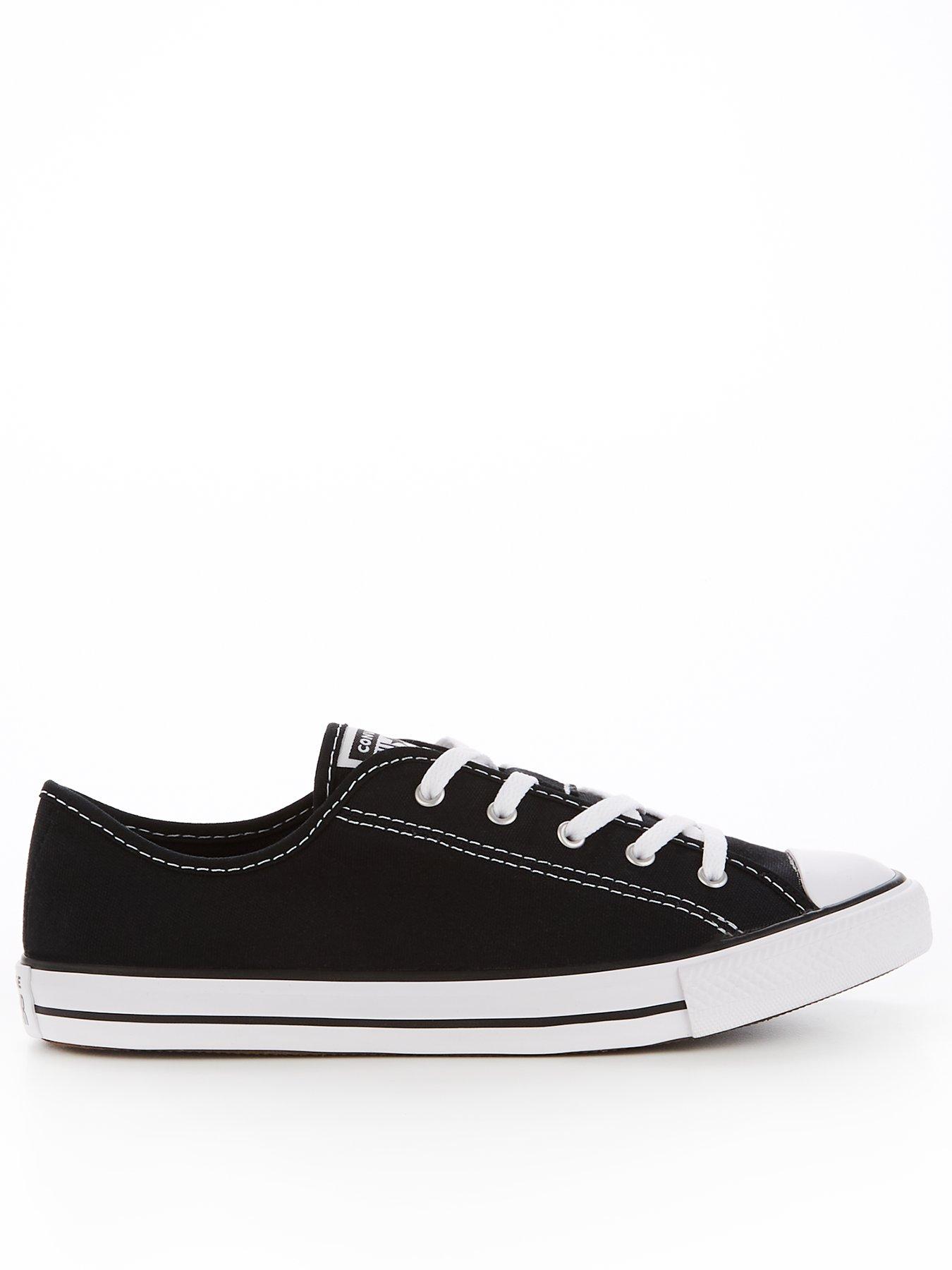 Image 1 of 7 of Converse Womens Dainty Ox Trainers - Black/White