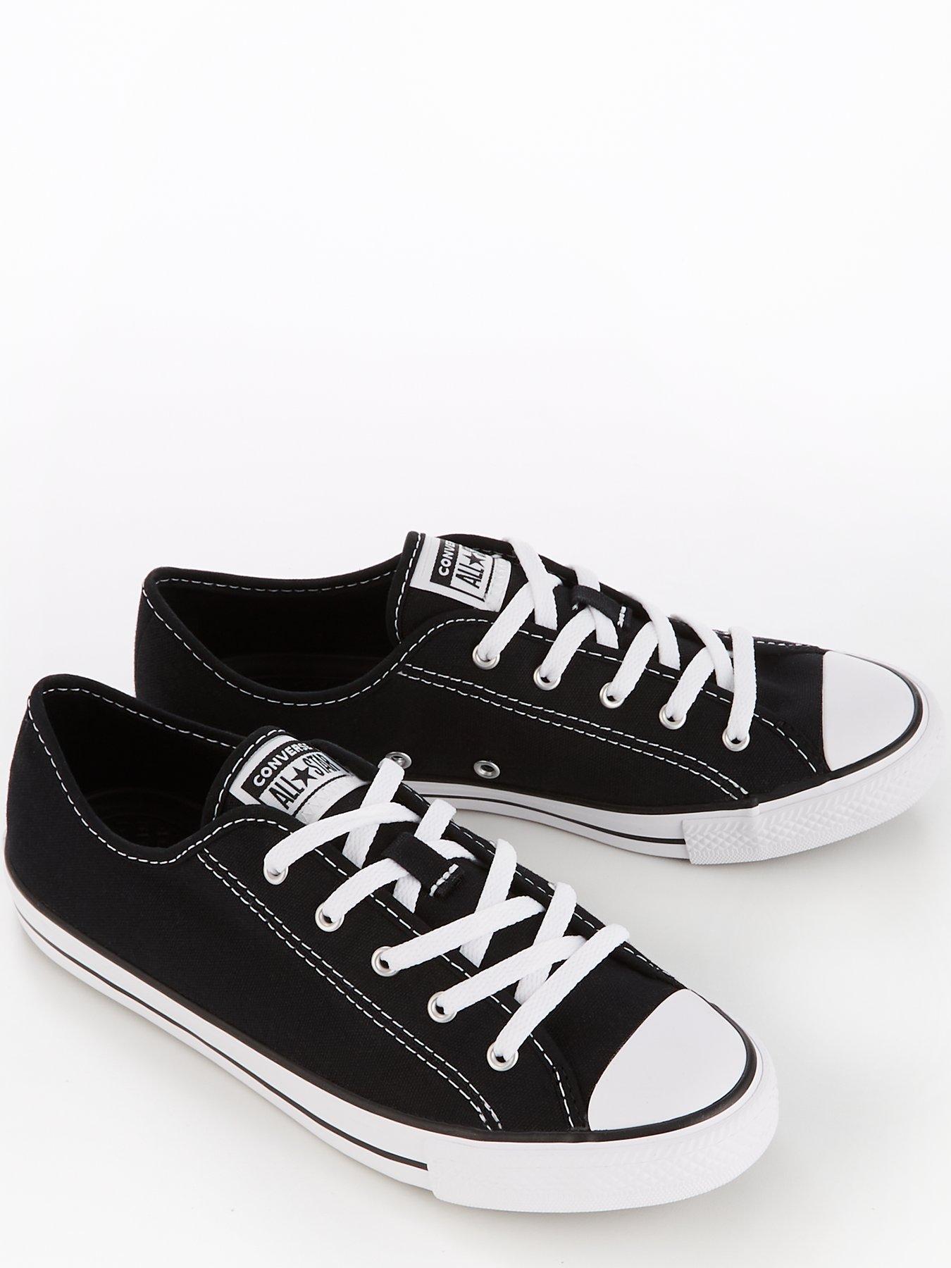 Image 2 of 7 of Converse Womens Dainty Ox Trainers - Black/White