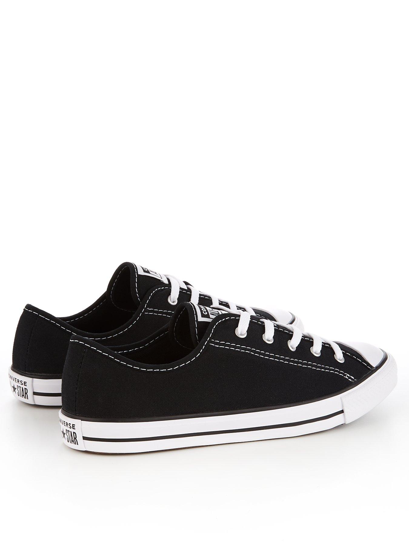 Image 3 of 7 of Converse Womens Dainty Ox Trainers - Black/White