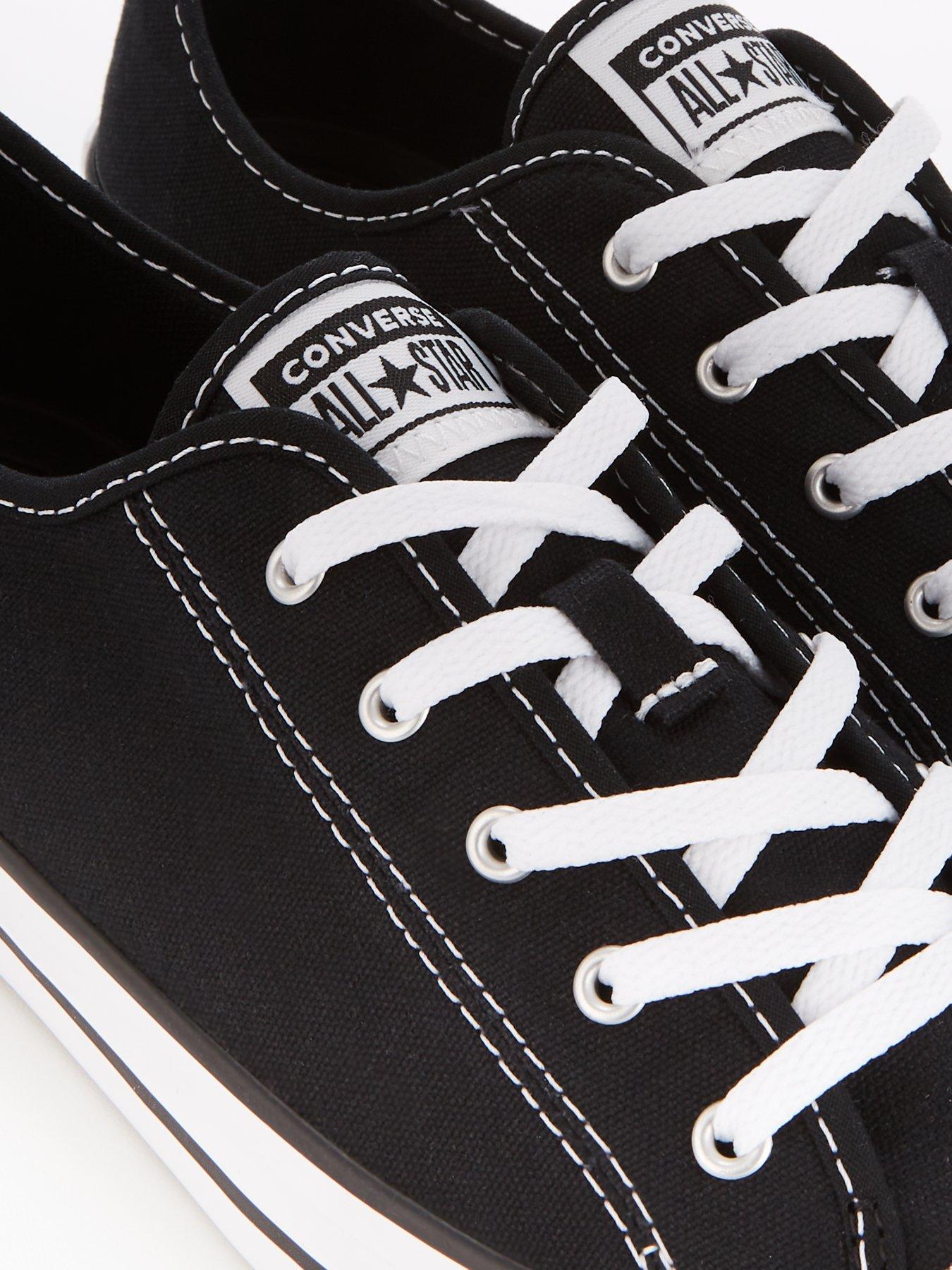 Image 6 of 7 of Converse Womens Dainty Ox Trainers - Black/White