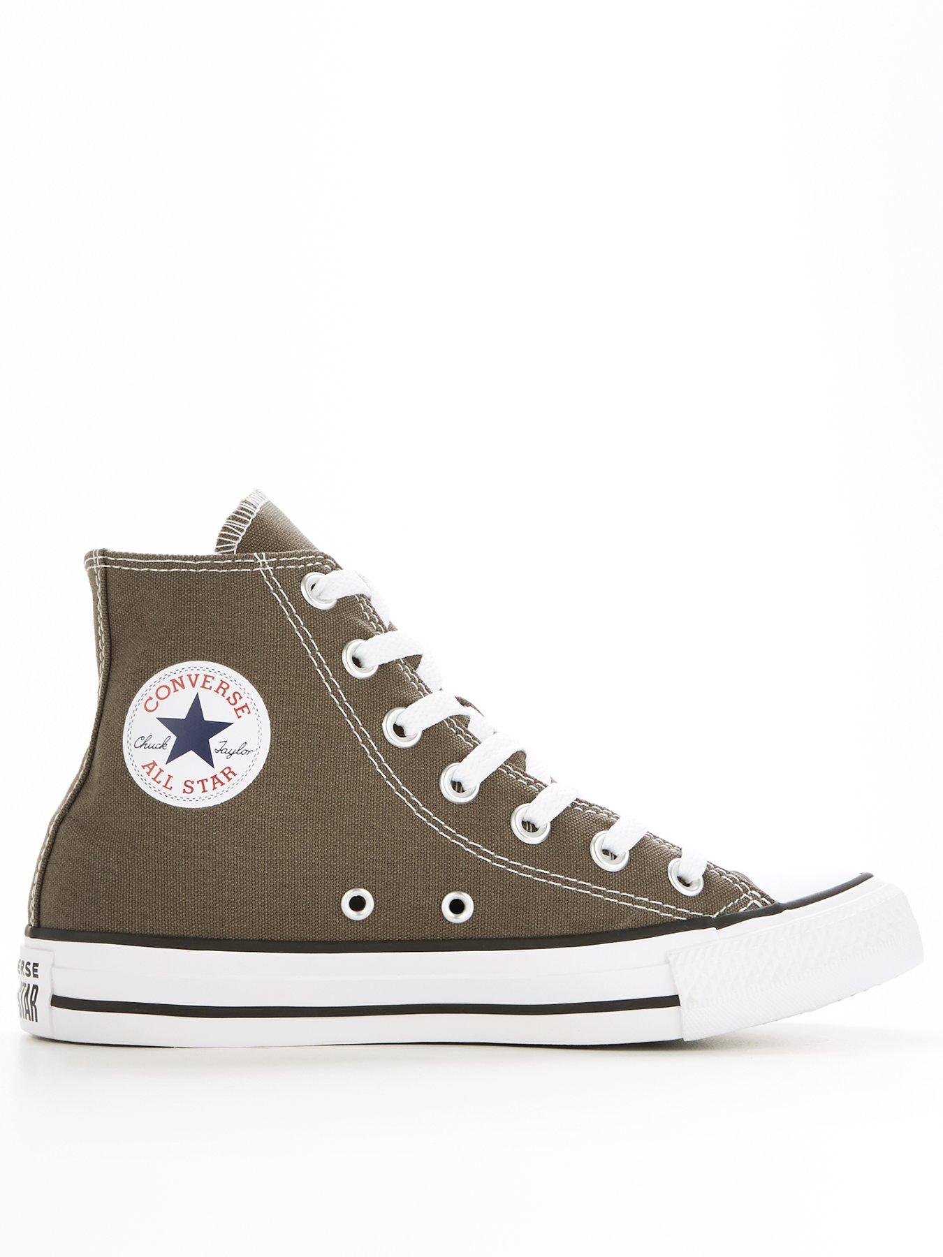 Image 1 of 7 of Converse Hi Top Trainers - Dark Grey