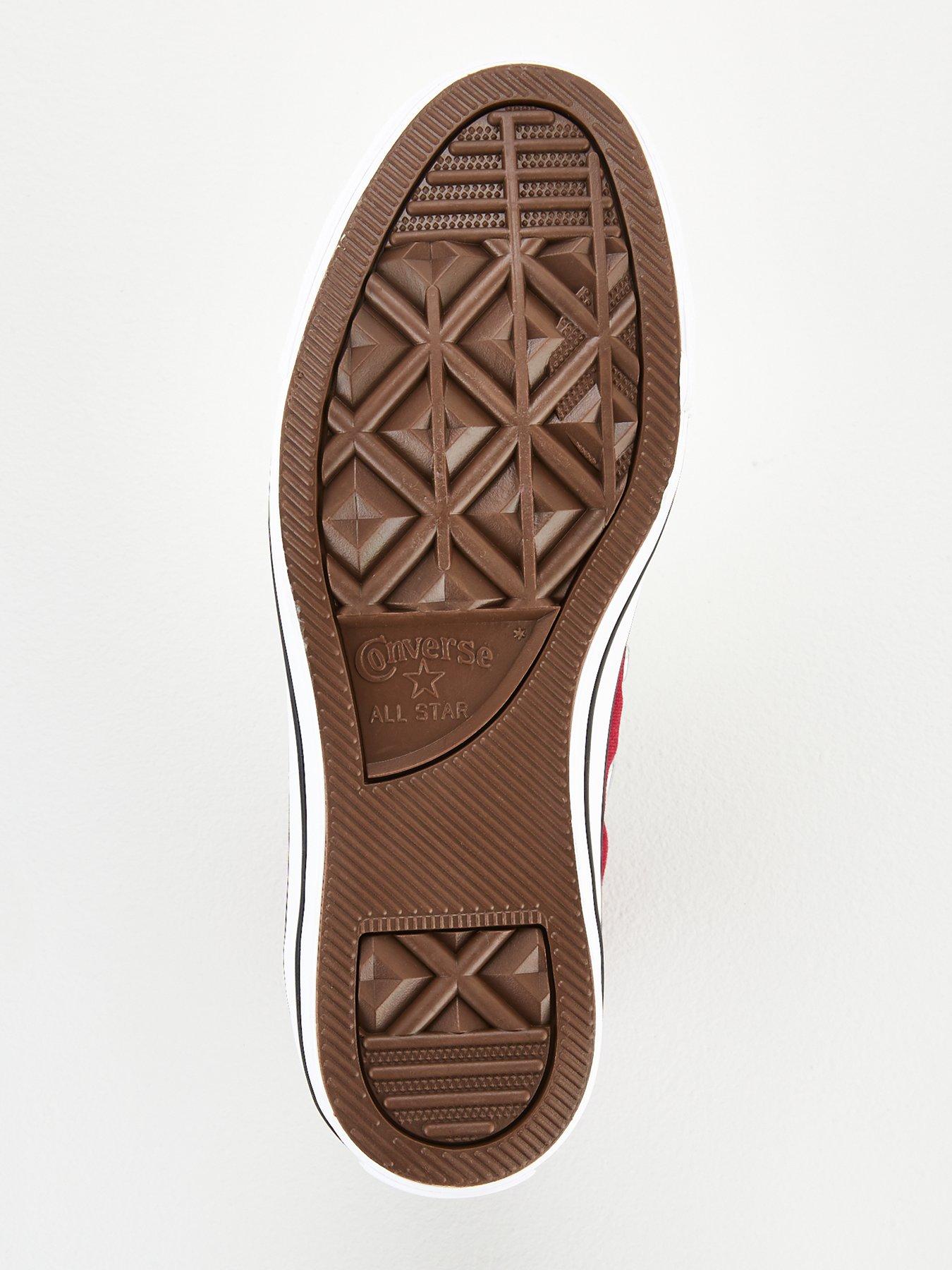 Image 5 of 7 of Converse Unisex Canvas Hi Top Trainers - Dark Red
