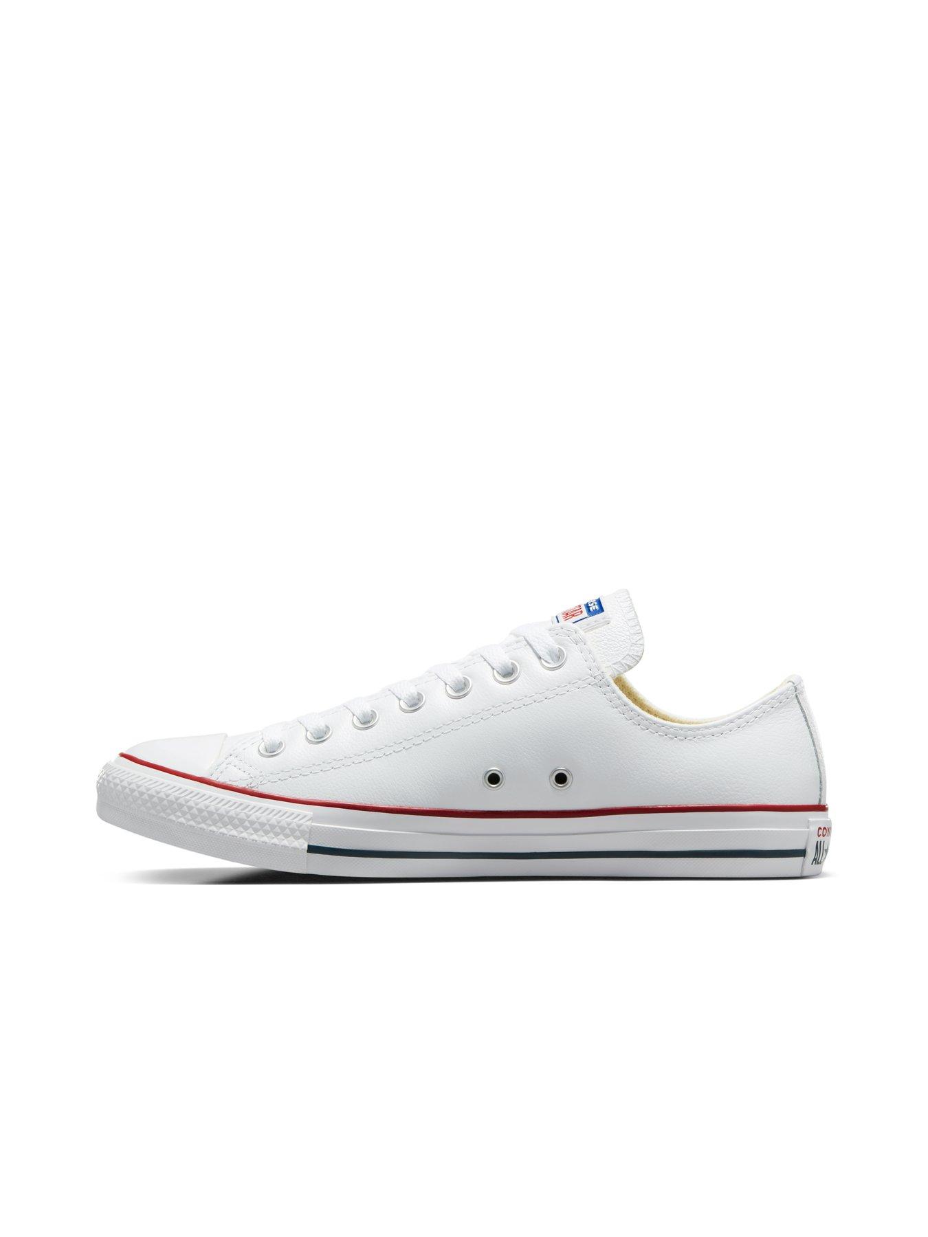 Image 6 of 7 of Converse Unisex Leather Ox Trainers - White