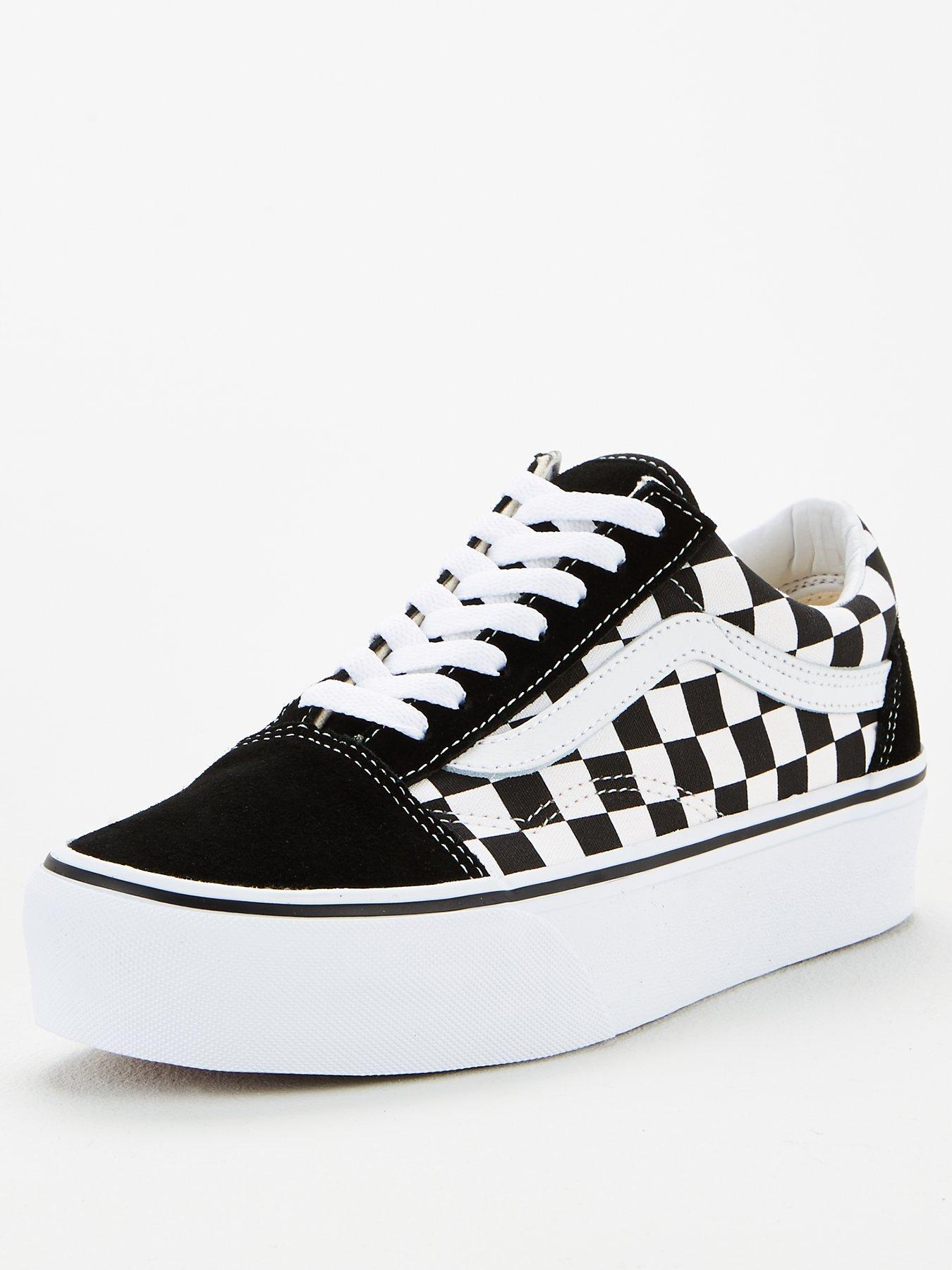 Vans Womens Old Skool Platform Trainers Black White Very Ireland