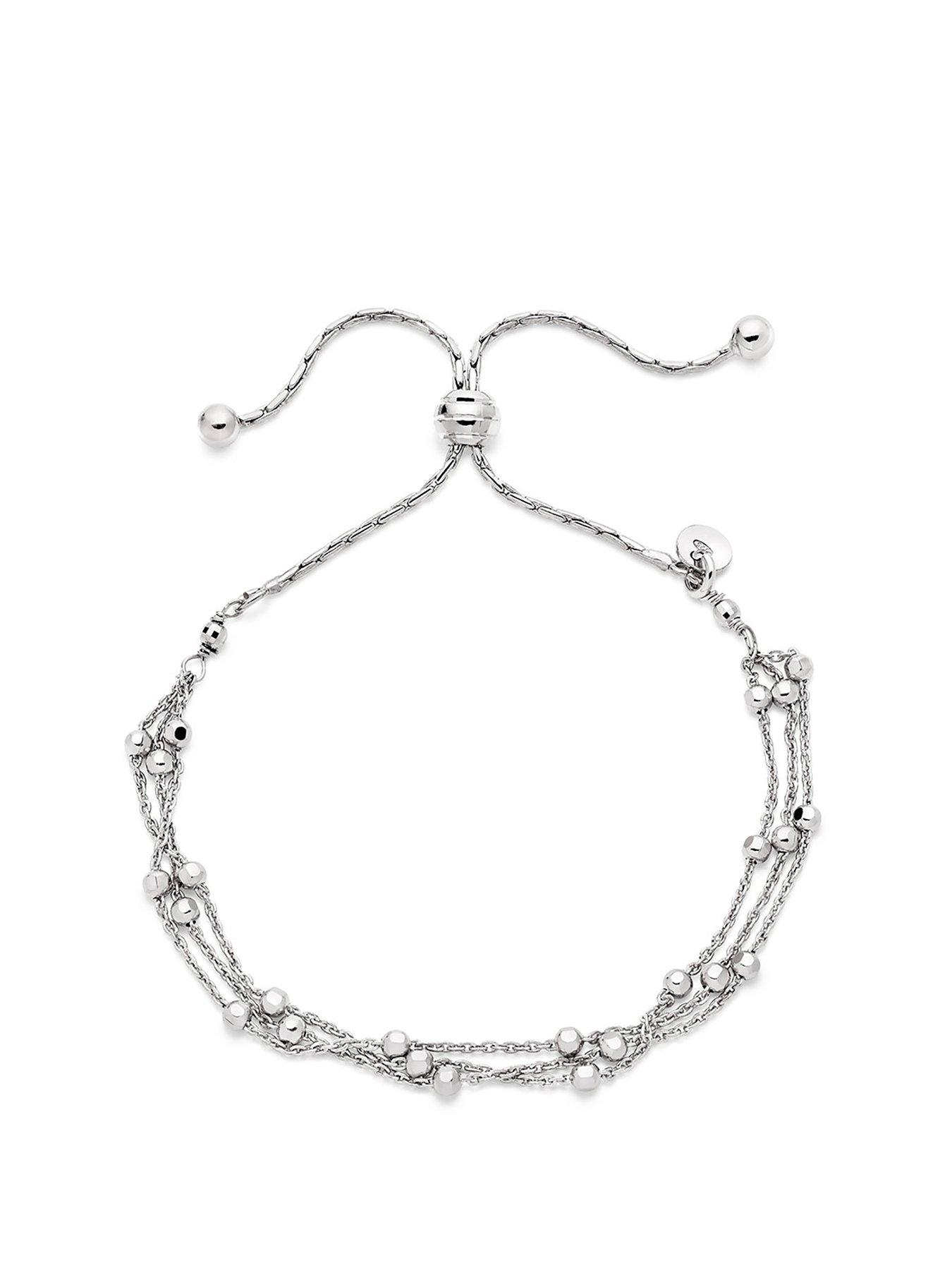 Beaverbrooks Silver Triple Strand Bracelet