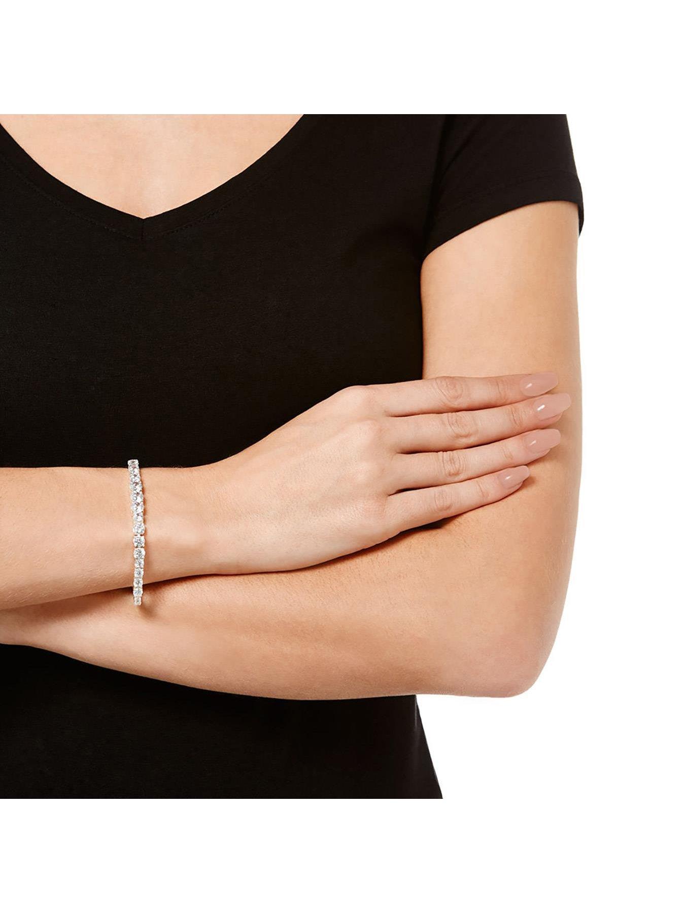 Image 3 of 3 of Beaverbrooks Silver Cubic Zirconia Bracelet
