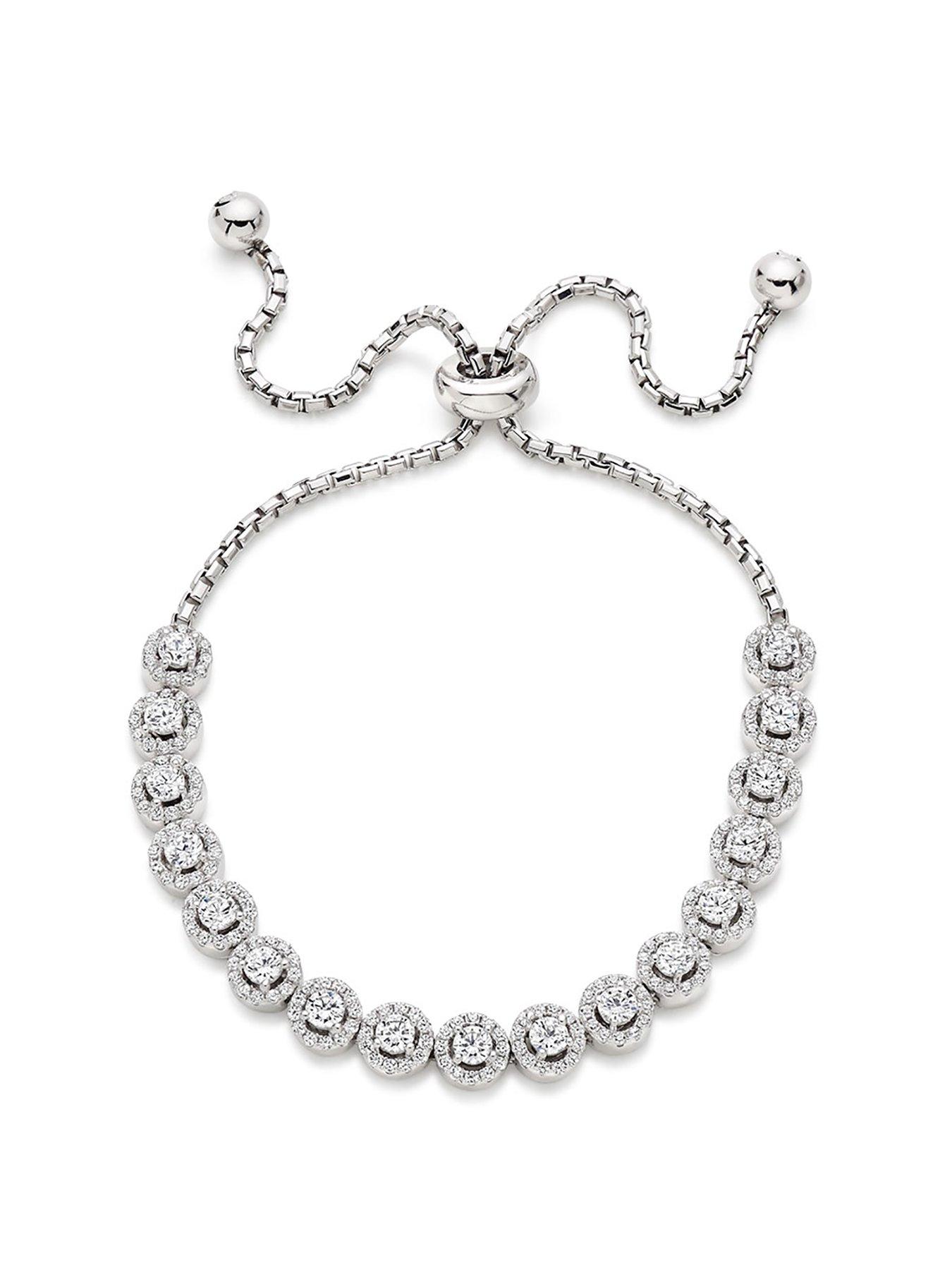 Beaverbrooks Silver Cubic Zirconia Bracelet