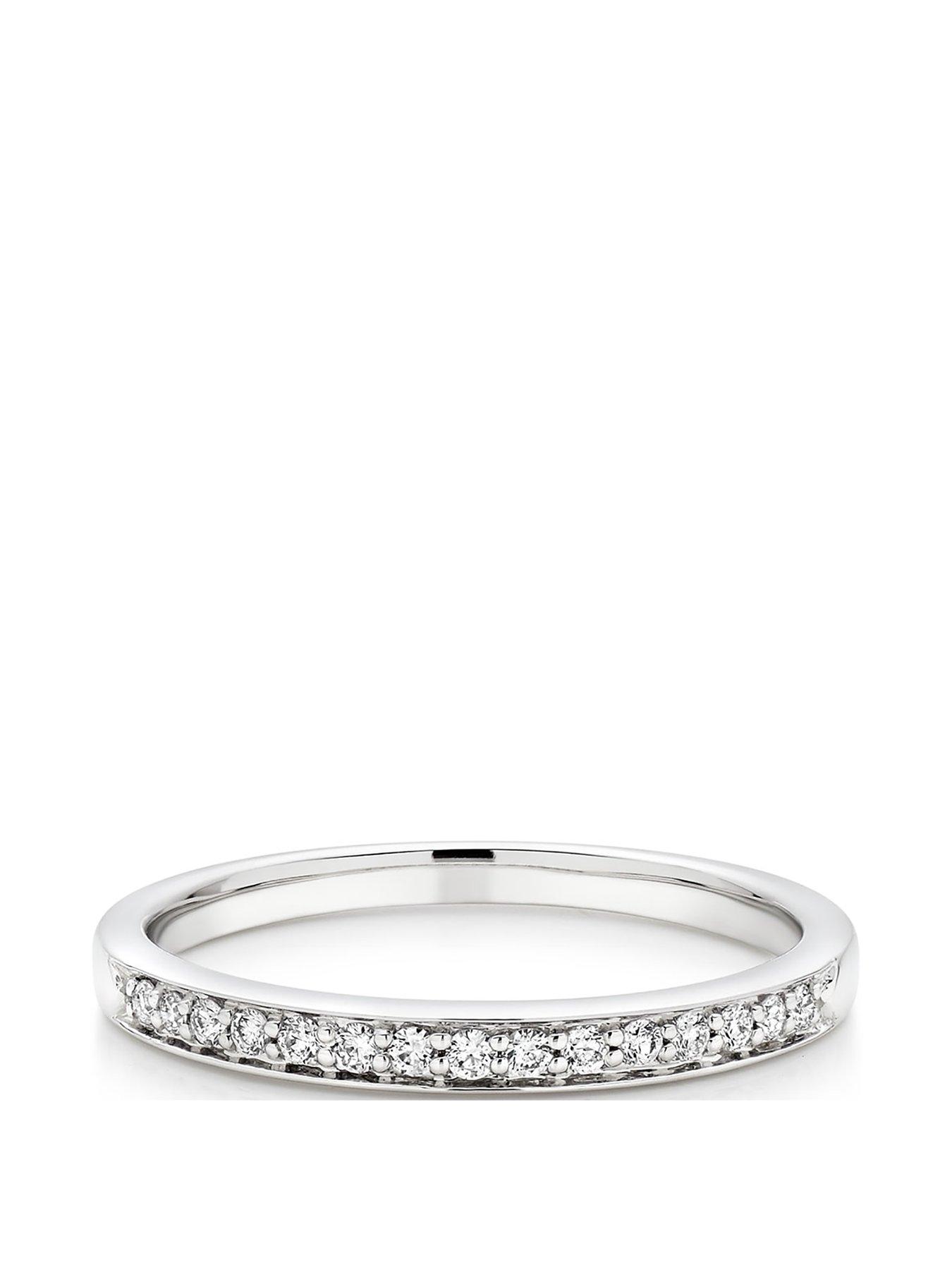 Image 2 of 5 of Beaverbrooks Platinum Diamond Half Eternity Ring