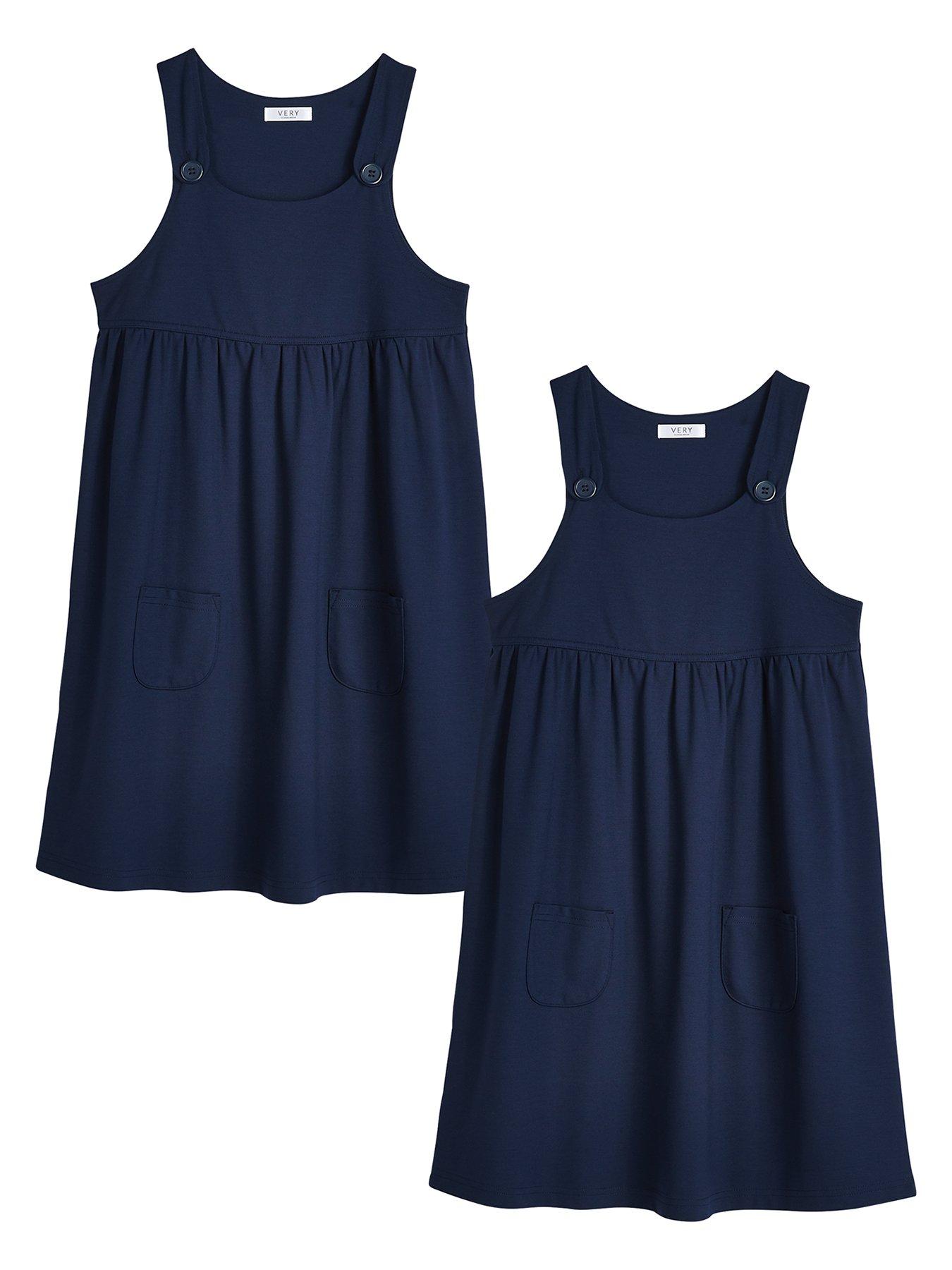 v-by-very-girls-2-pack-jersey-school-pinafore-navy