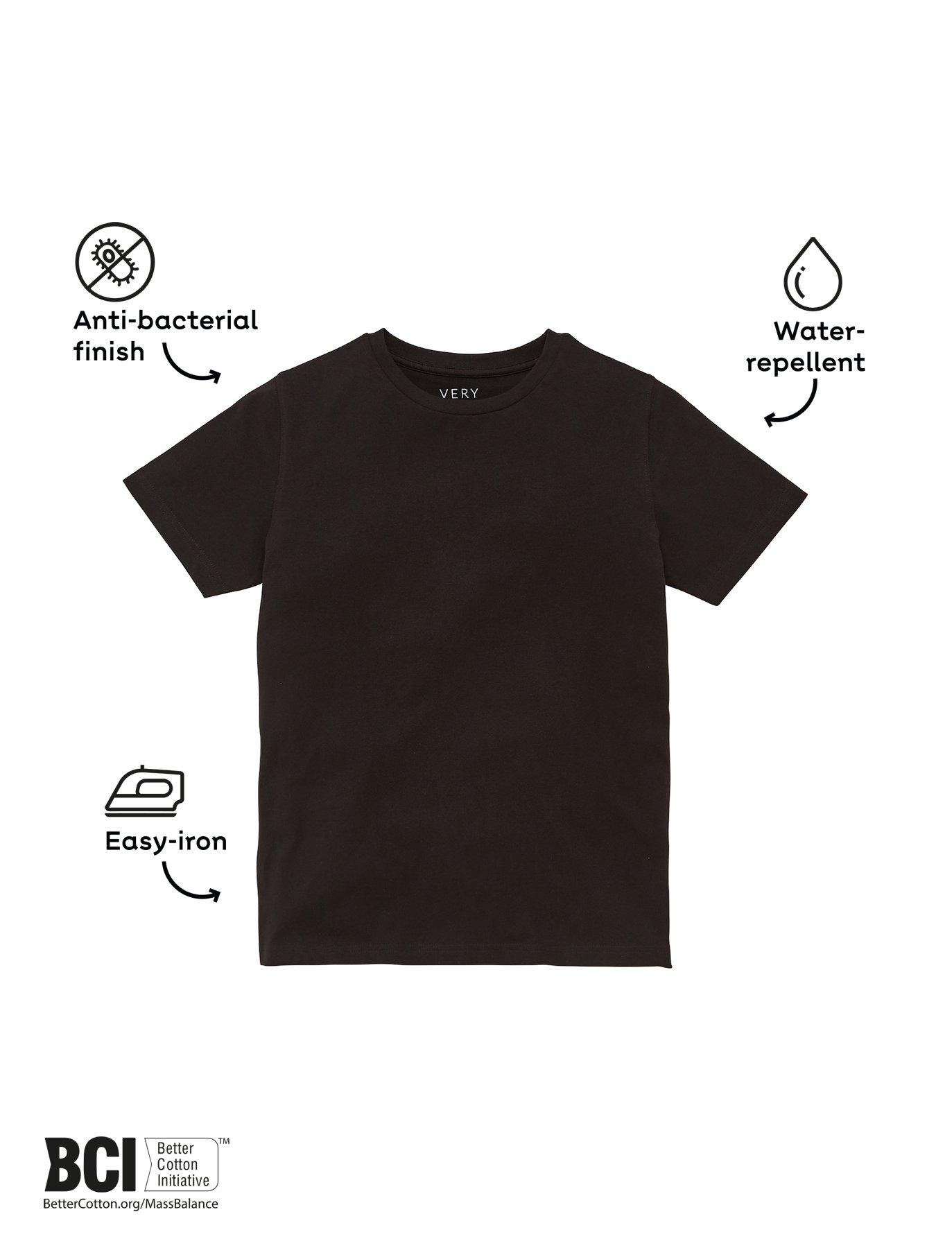 Image 4 of 6 of The Very Collection Unisex 3 Pack Sports School T-shirts - Black