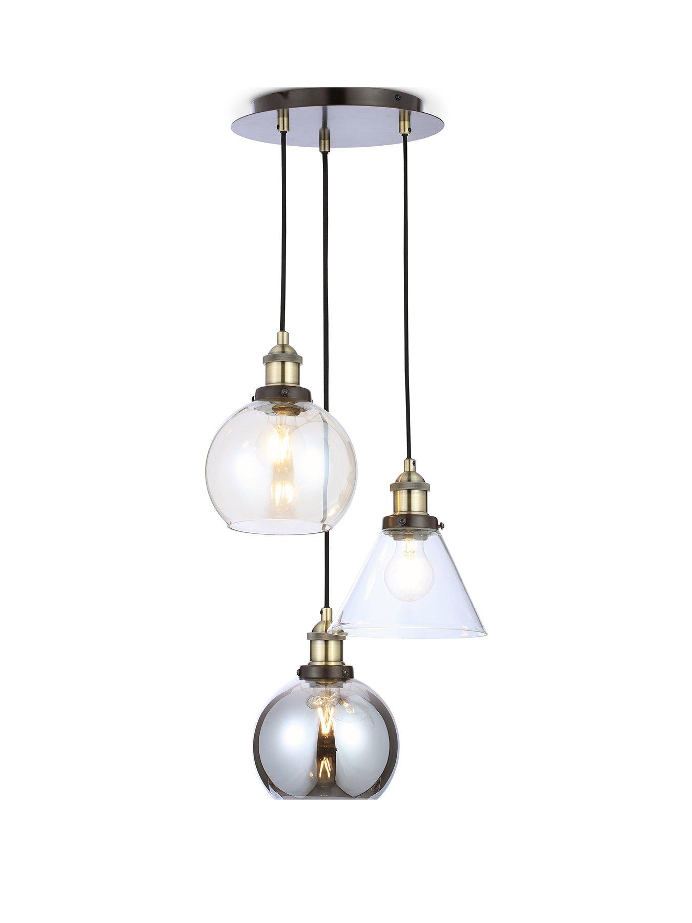 Very Home Newark Industrial 3-Light Cluster Light