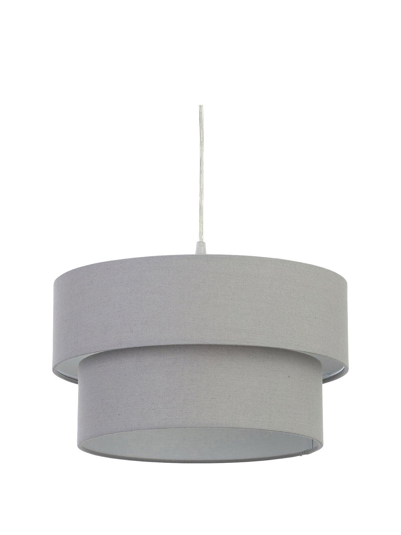 Image 1 of 6 of The Very Collection Tuscon Tiered Lightshade - Grey