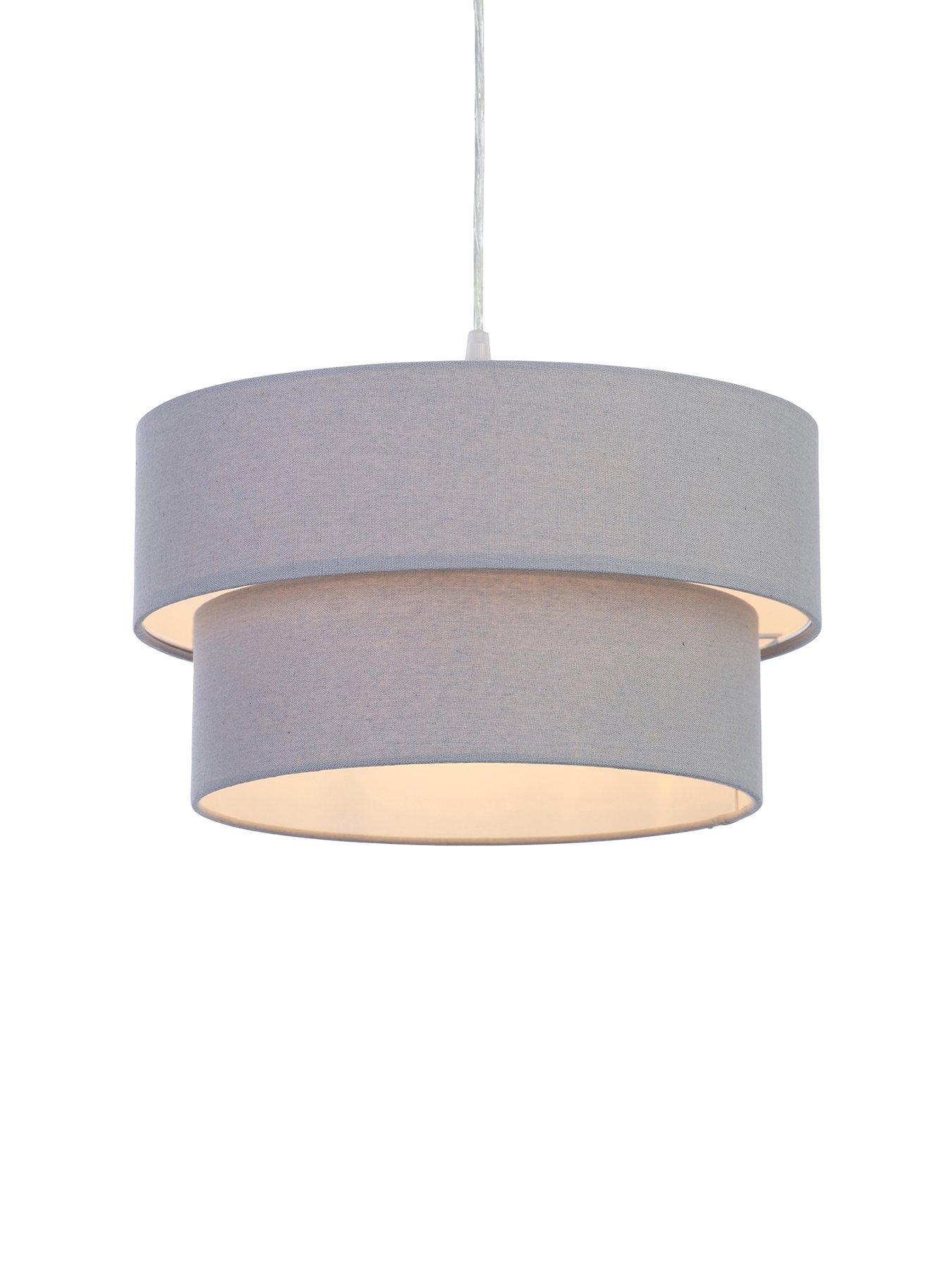 Image 2 of 6 of The Very Collection Tuscon Tiered Lightshade - Grey