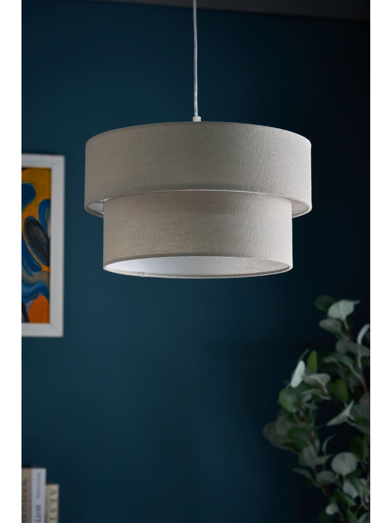 Image 4 of 6 of The Very Collection Tuscon Tiered Lightshade - Grey