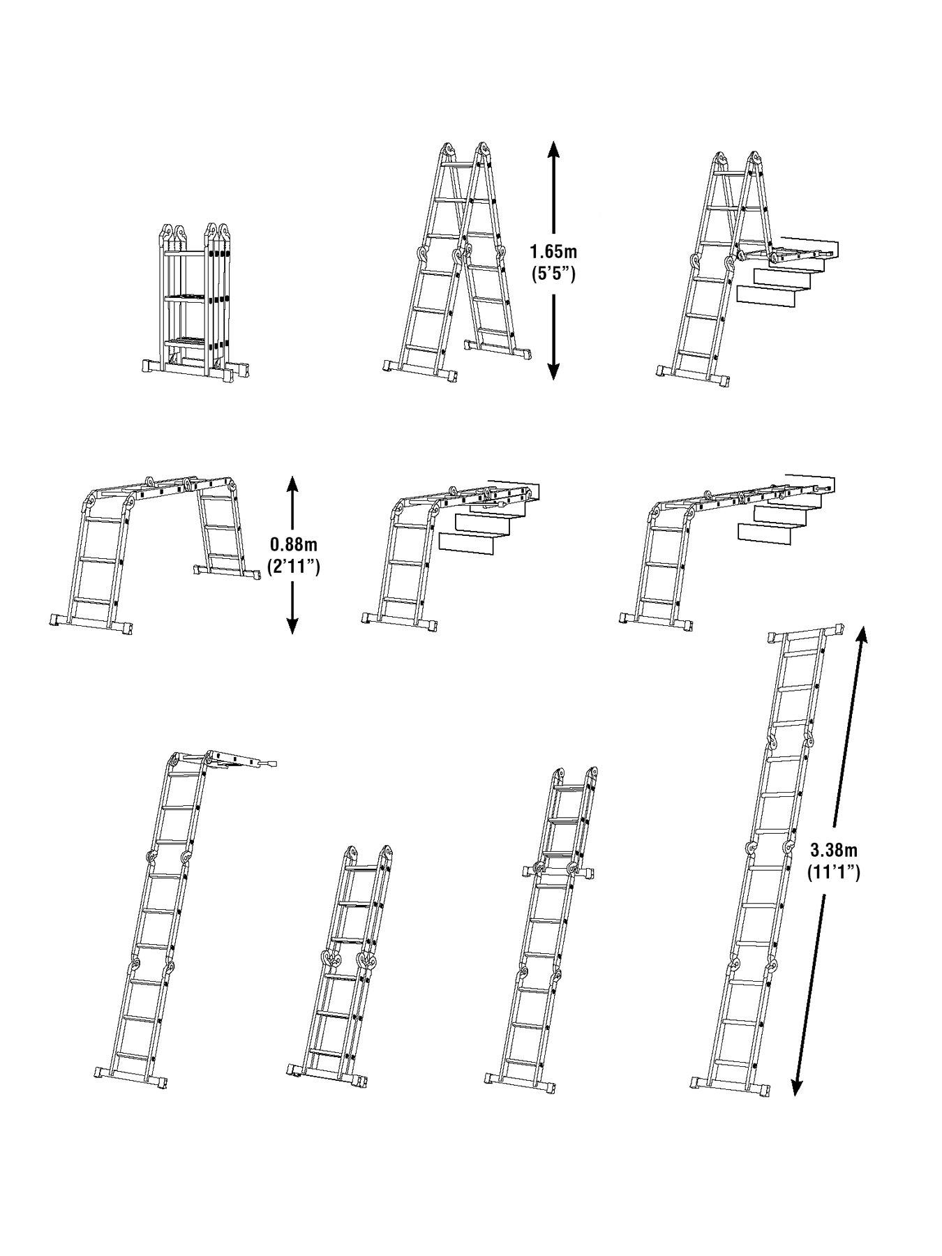 Image 6 of 6 of Werner Werner 12-Way Combination Ladder