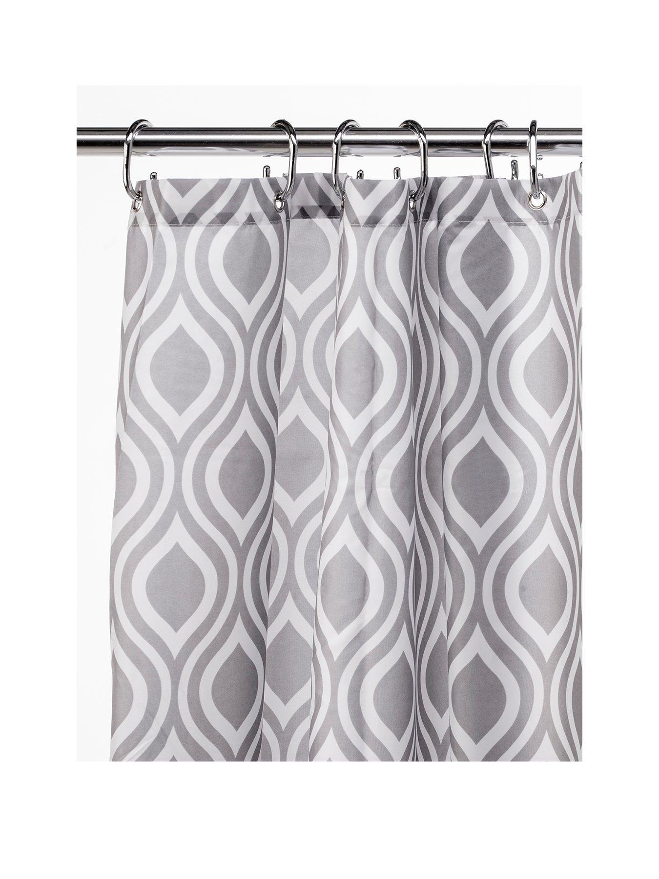 undefined Grey Medallion Shower Curtain